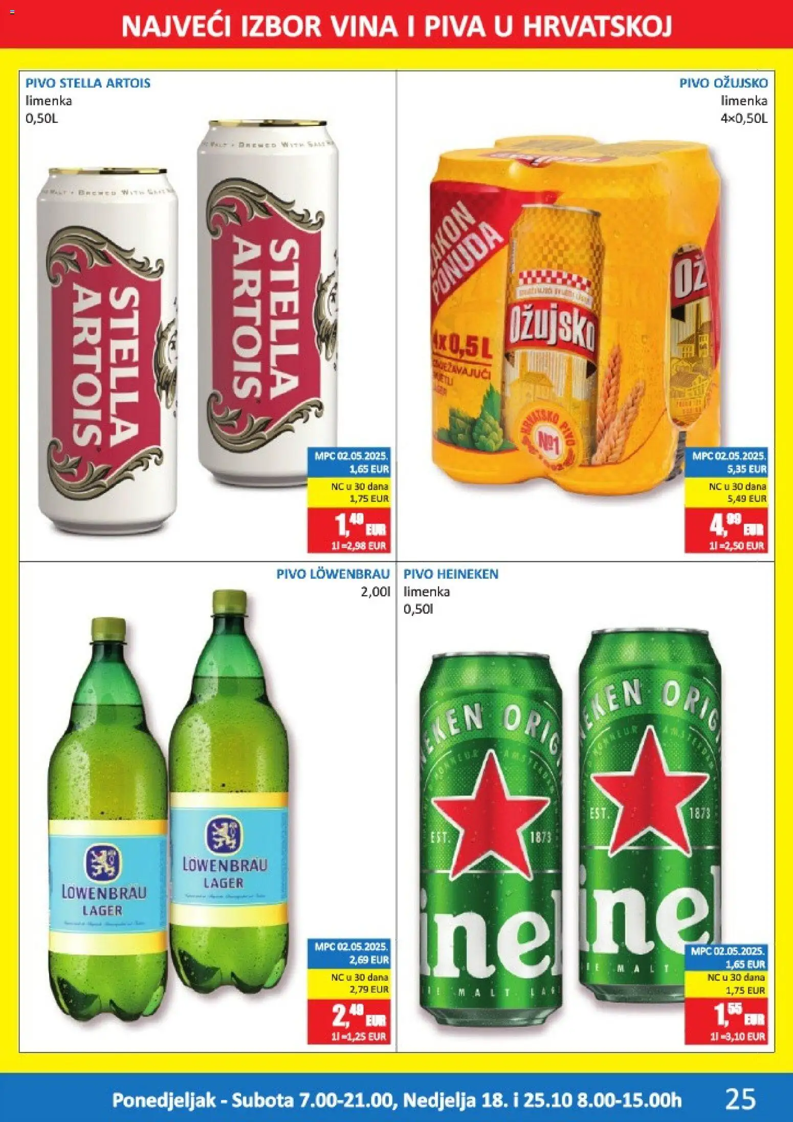 Vrutak katalog | vrijedi od 12.10.2026 | Stranica: 25 | Proizvodi: Pivo, Heineken, Ožujsko, Lager