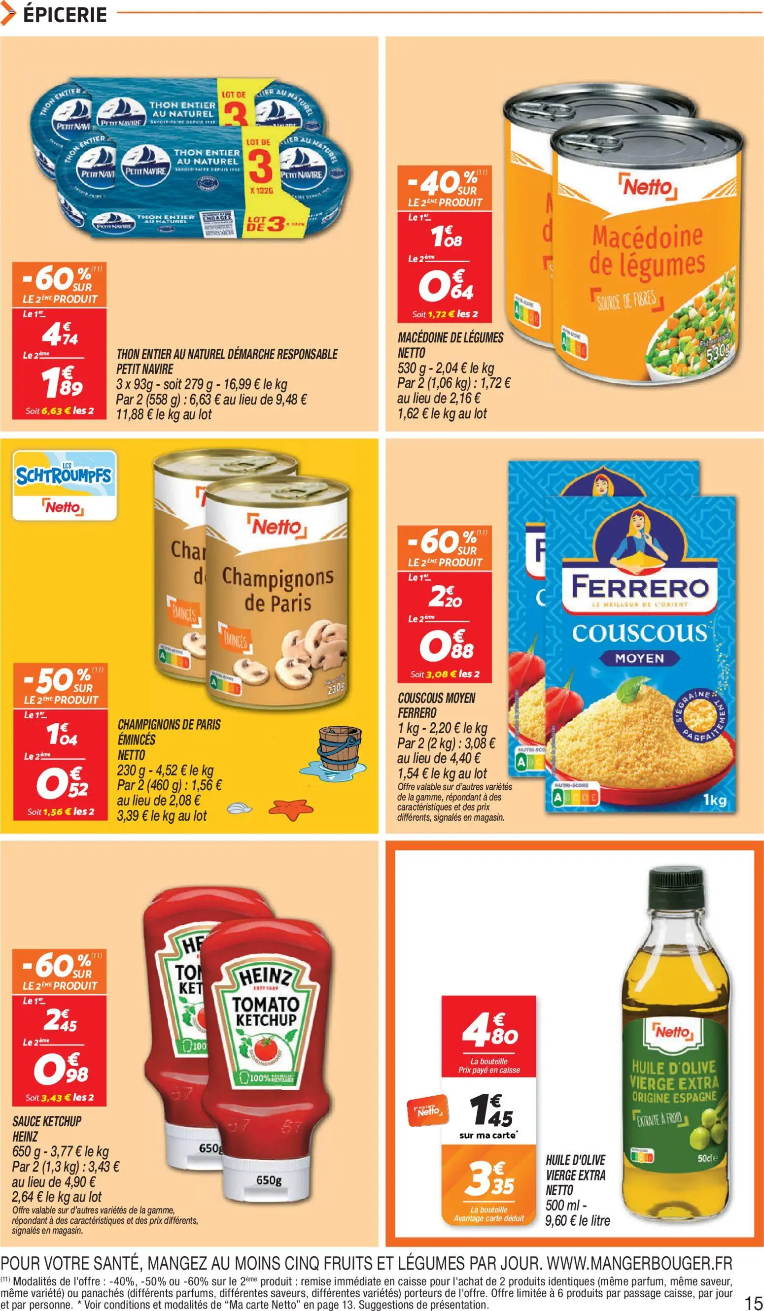 {H1} | Page: 15 | Produits: Huile D'olive, Couscous, Huile, Ketchup