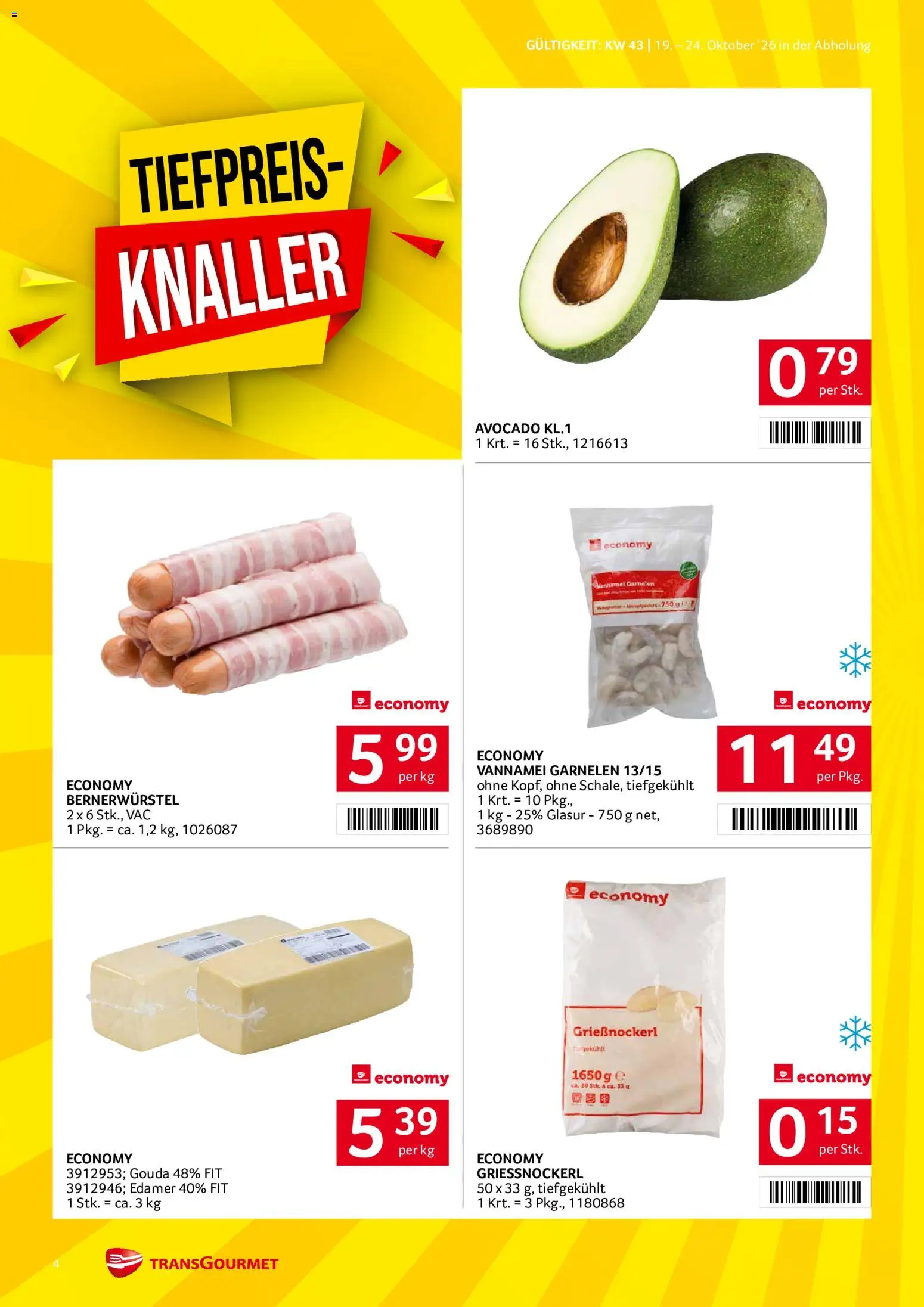 Transgourmet Broschüre gültig ab 19.10.2026 | Seite: 4 | Produkte: Avocado