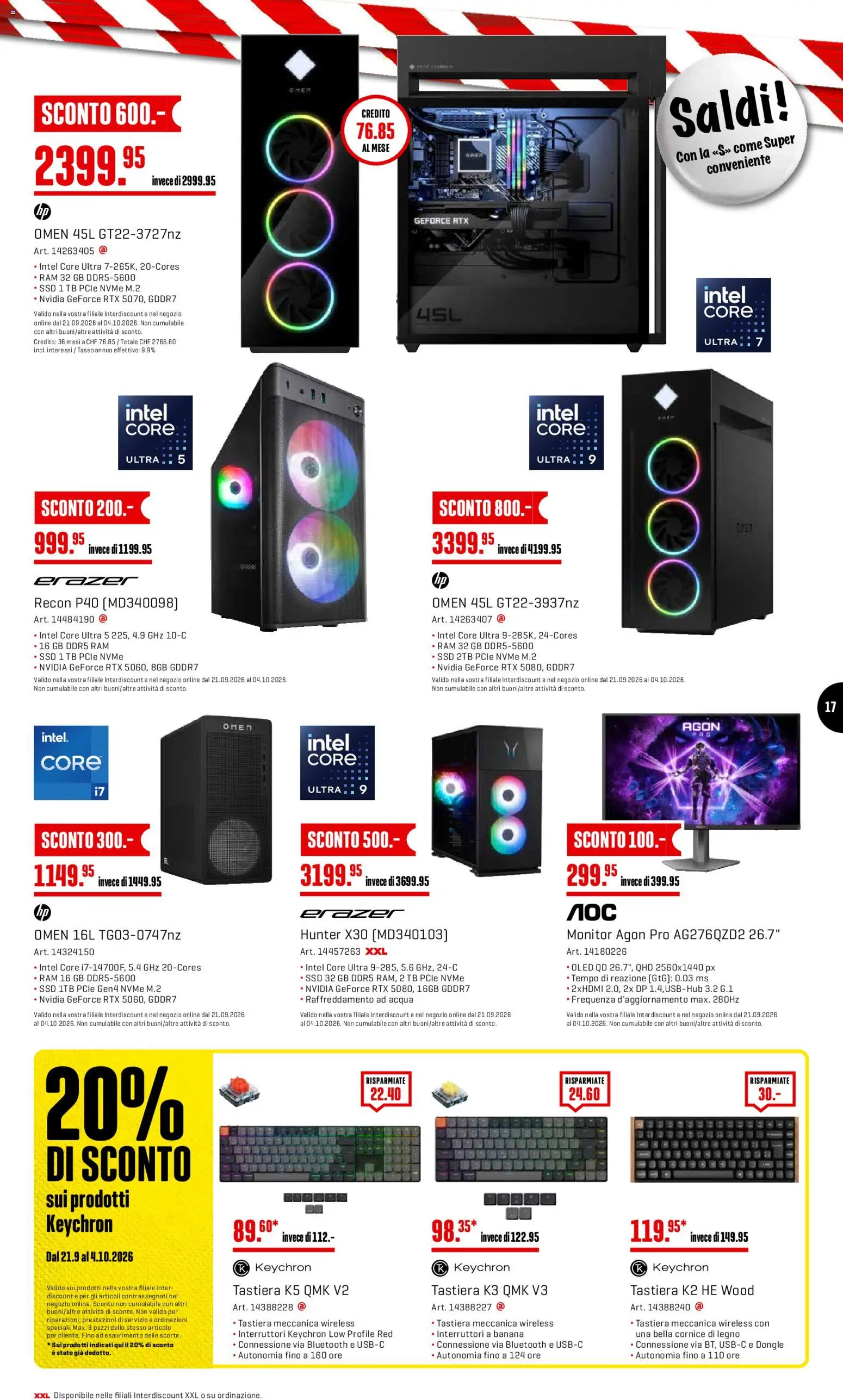 Interdiscount aktionen IT – gültig ab 21.09.2026 | Seite: 17 | Produkte: Monitor