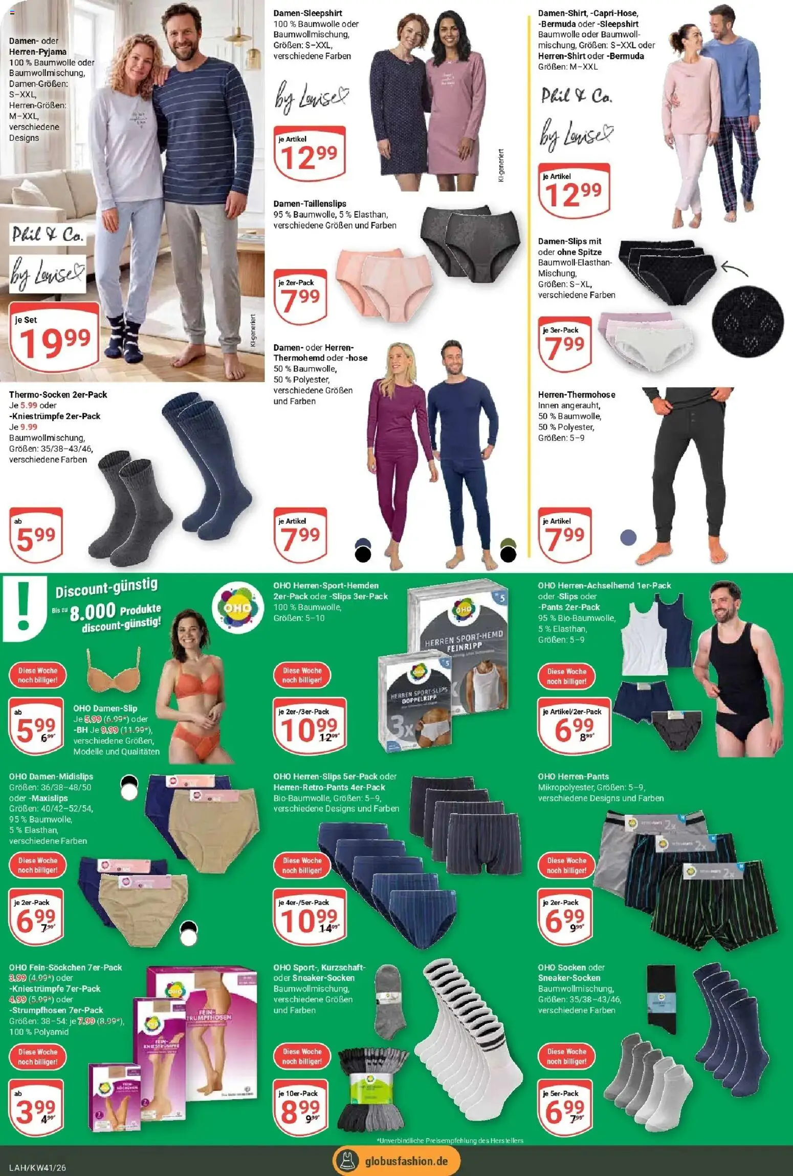 Globus Prospekt Lahnstein (ab 05.10.2026) » Angebote online | Seite: 23 | Produkte: Bermuda, Hose, BH, Socken