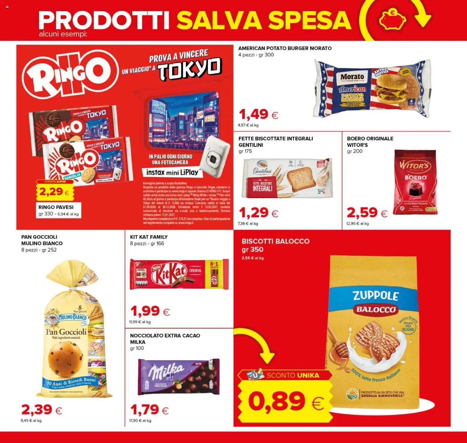 Volantino Oasi del 08/10/2026 | Pagina: 14 | Prodotti: Biscotti, Ingredienti, Fotocamera, Fette biscottate