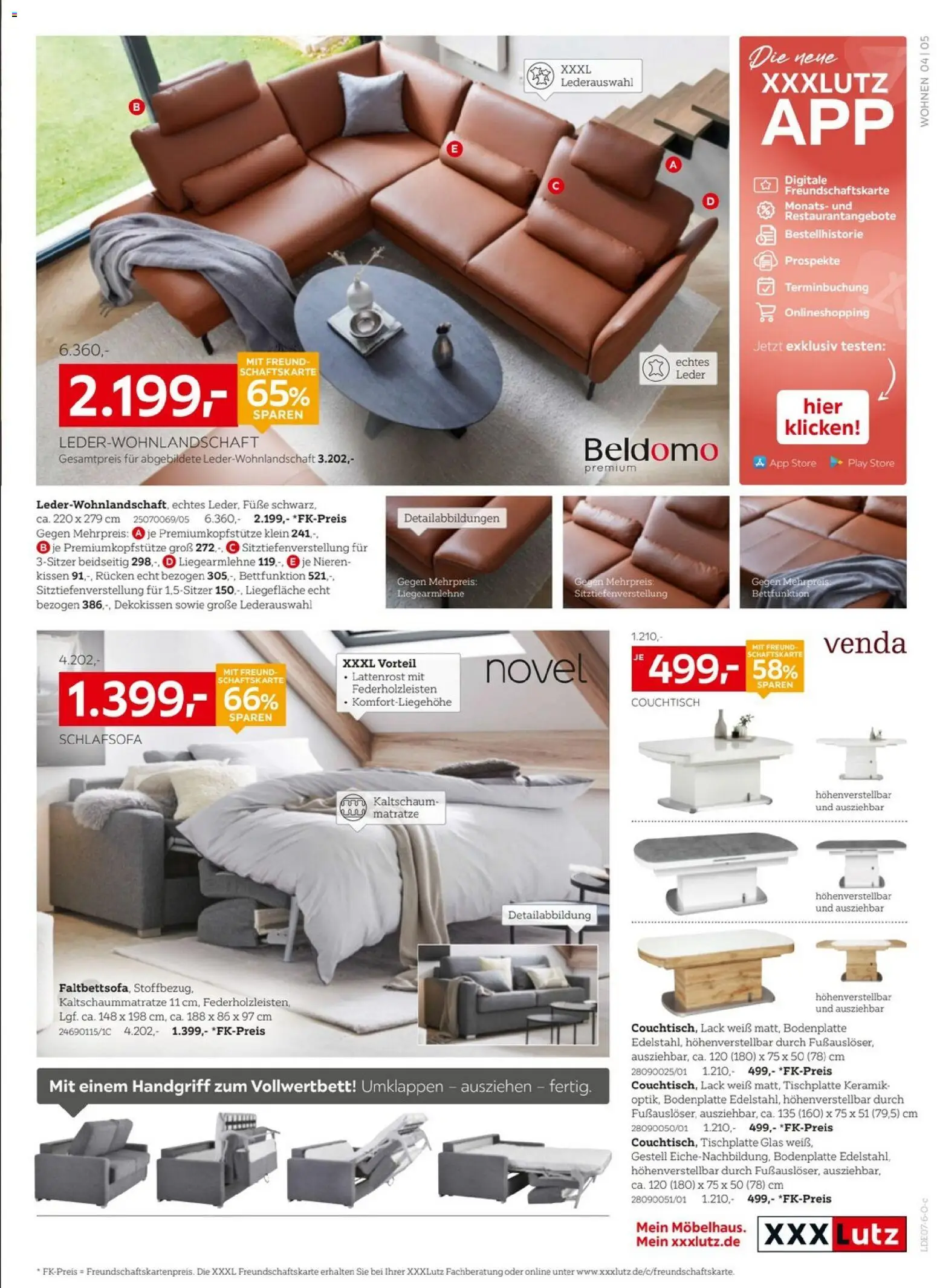 XXXLutz Jubiläum – gültig ab 11.07.2026 | Seite: 5 | Produkte: Matratze, Kissen, Lattenrost, Couchtisch
