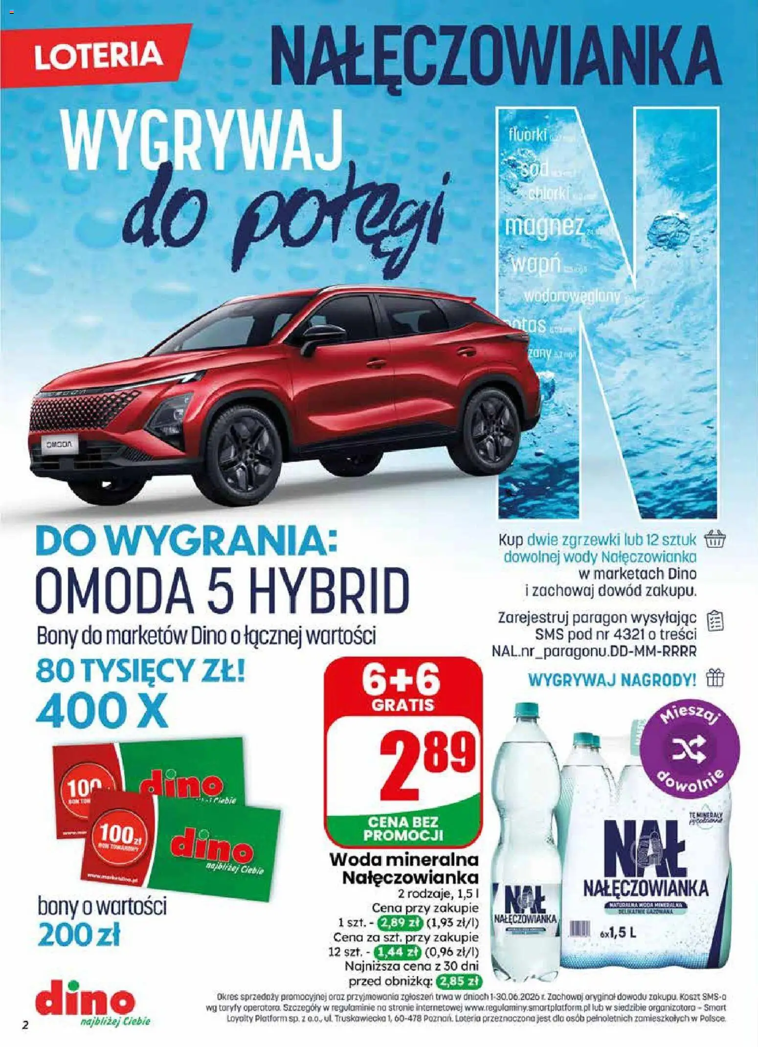 Dino gazetka od 10.06.2026 | Strona: 2 | Produkty: Woda mineralna Nałęczowianka, Woda
