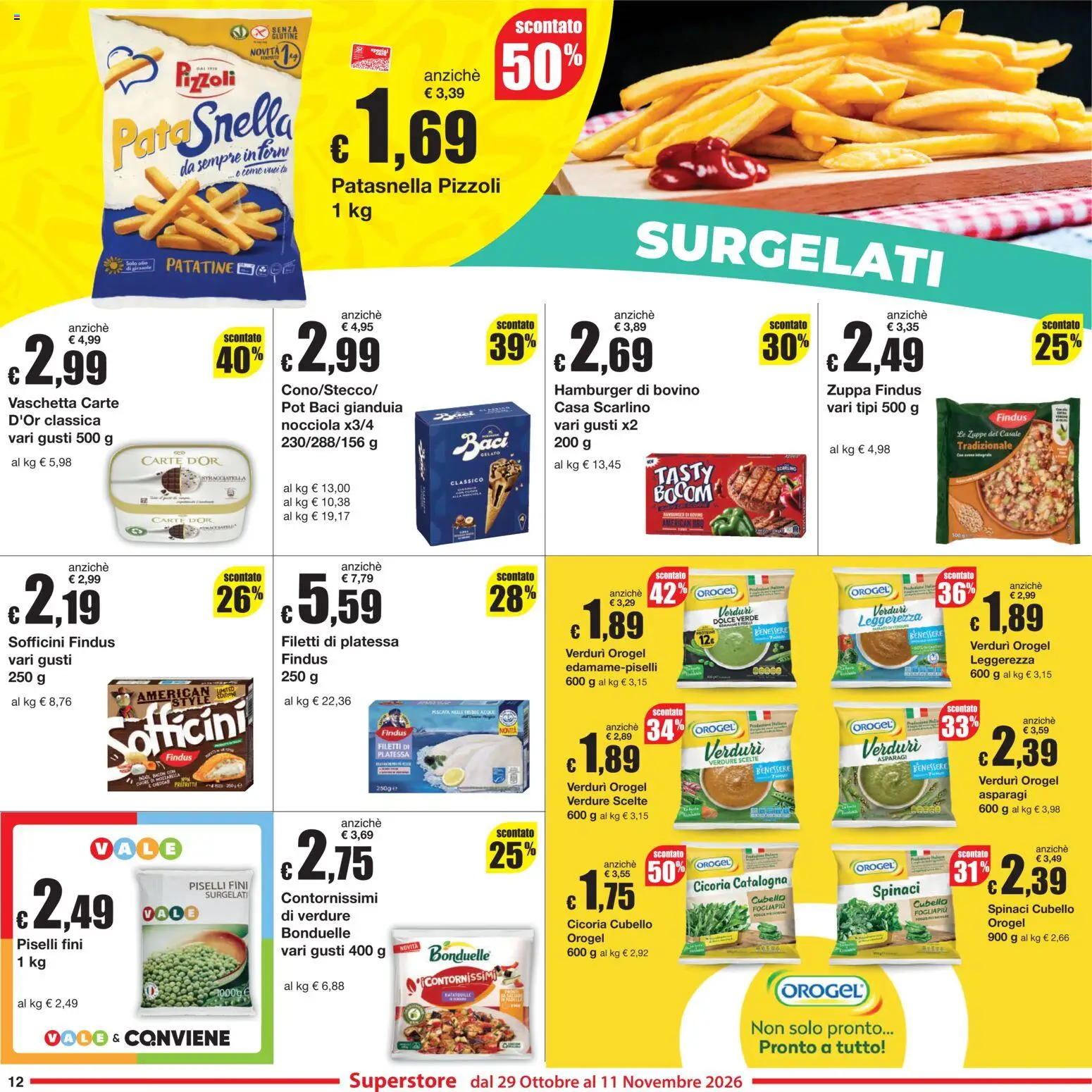 Volantino Sì con Te del 29/10/2026 | Pagina: 12 | Prodotti: Bovino, Zuppe, Spinaci, Asparagi
