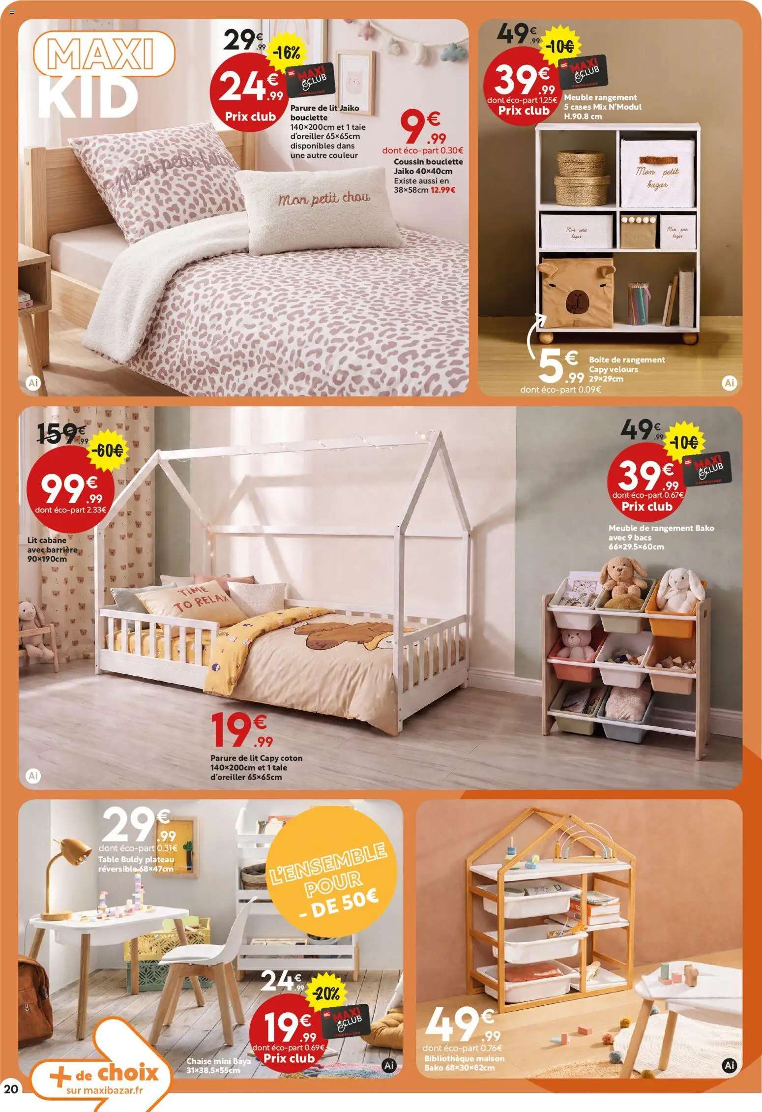 {H1} | Page: 20 | Produits: Meuble, Taie d'oreiller, Table, Chou