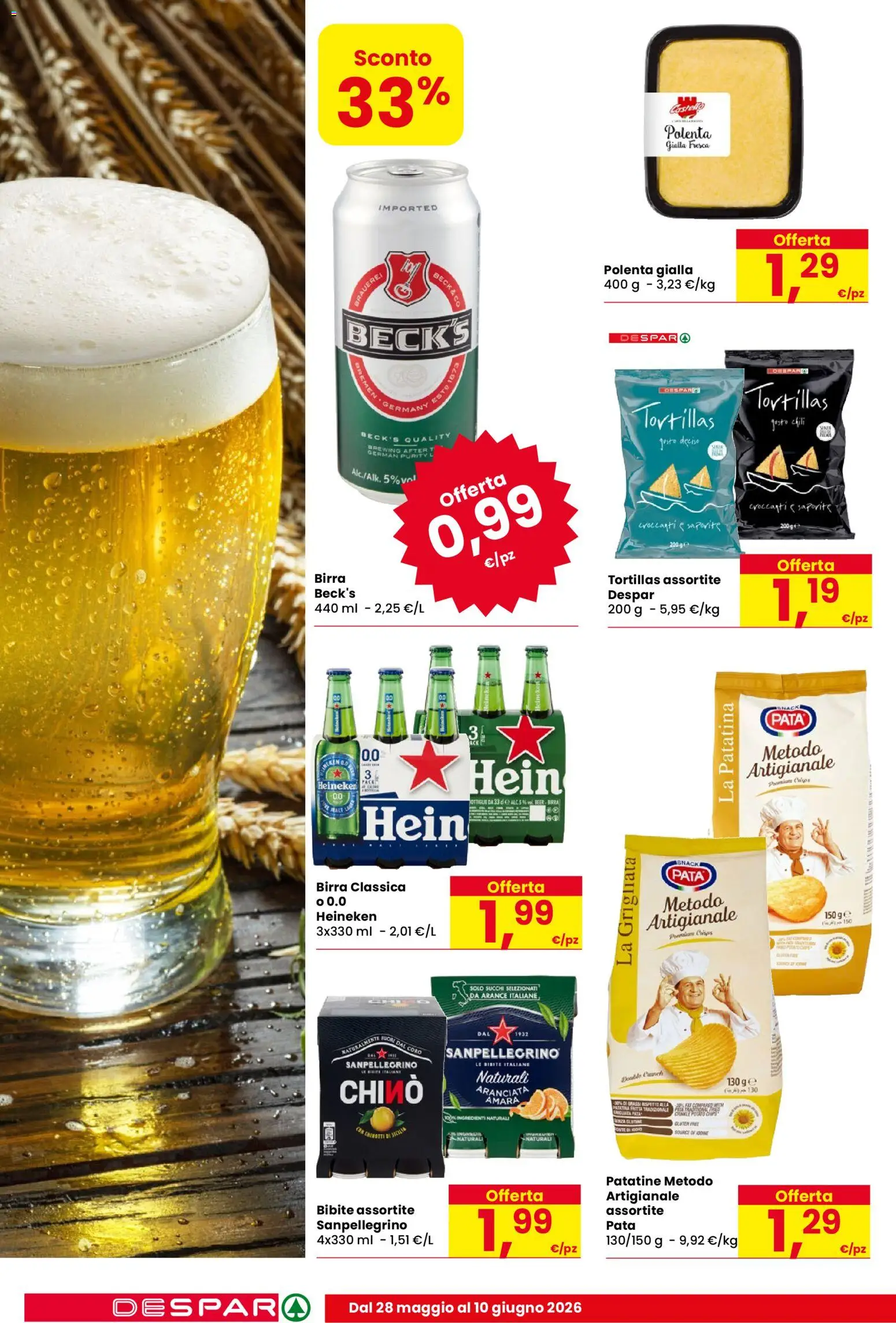 Volantino Despar del 28.05.2026 | Pagina: 6 | Prodotti: Birra, Arance, Bibite, Heineken