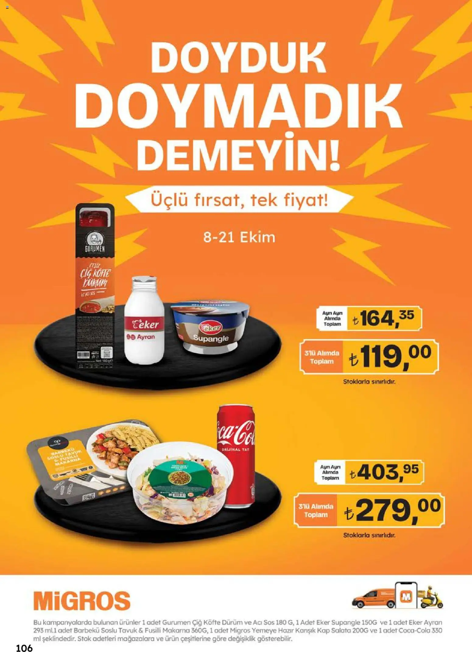 Migros Katalog - 5M Migroskop Dijital - 08 Ekim 2026 tarihinden itibaren geçerlidir | Sayfa: 106 | Ürünler: Makarna, Salata, Sos