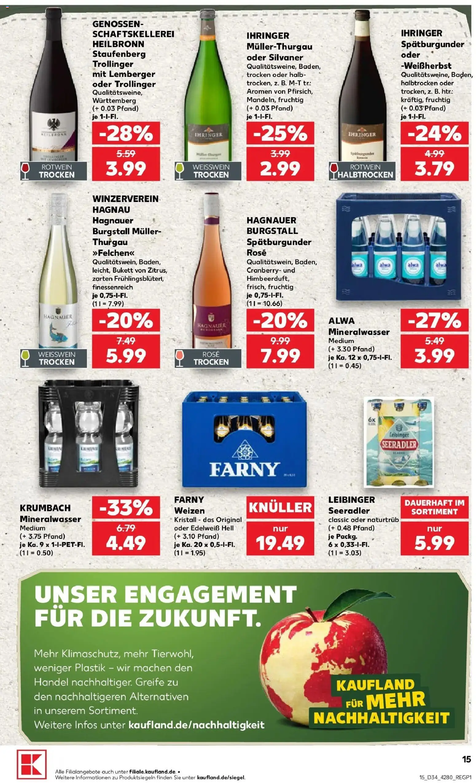 Prospekt Kaufland ab 17.08.2026 » Angebote Online zum Blättern | Seite: 26 | Produkte: Weißwein, Rotwein, Mineralwasser