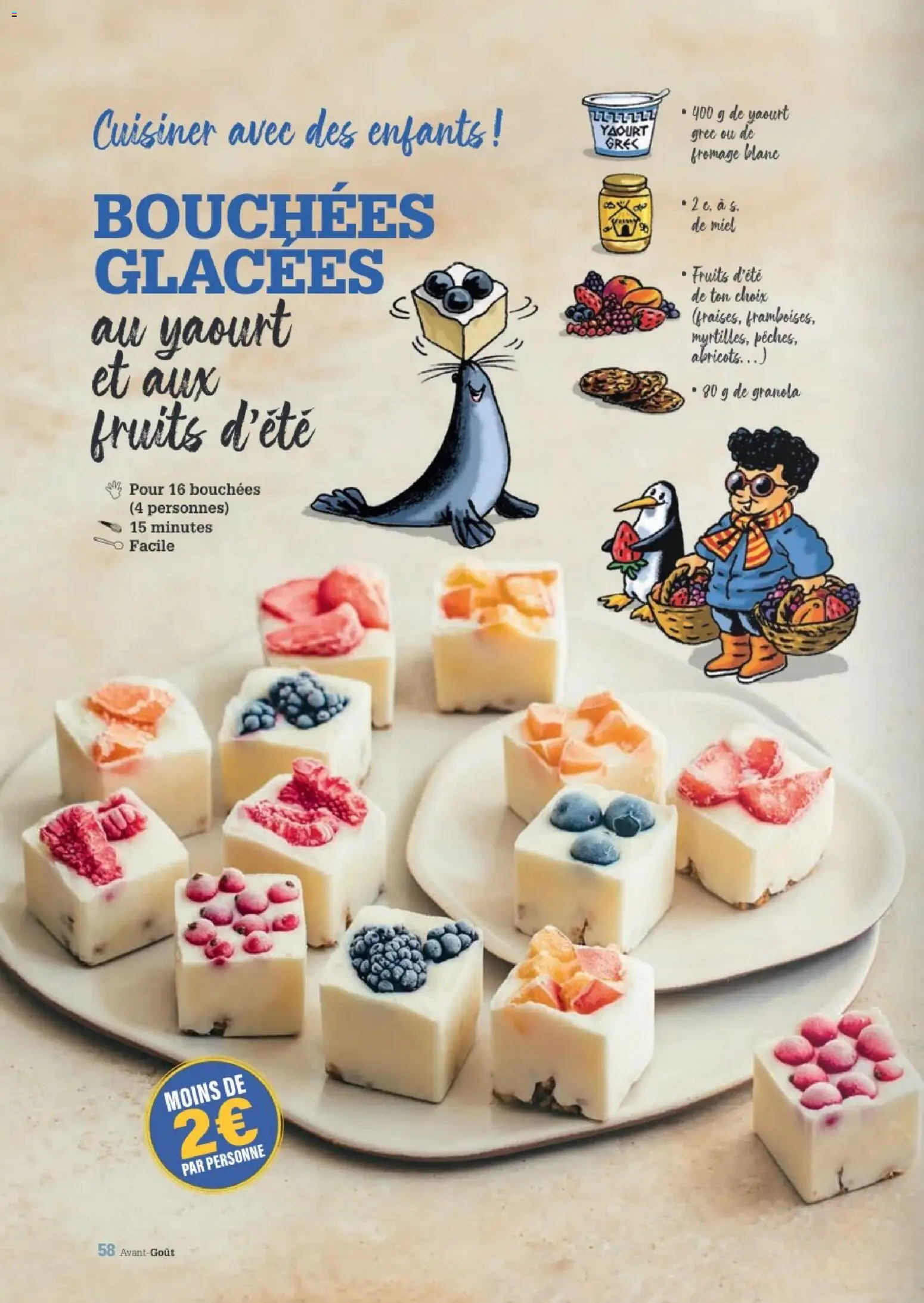 {H1} | Page: 58 | Produits: Yaourt grec, Fruits, Abricots, Granola