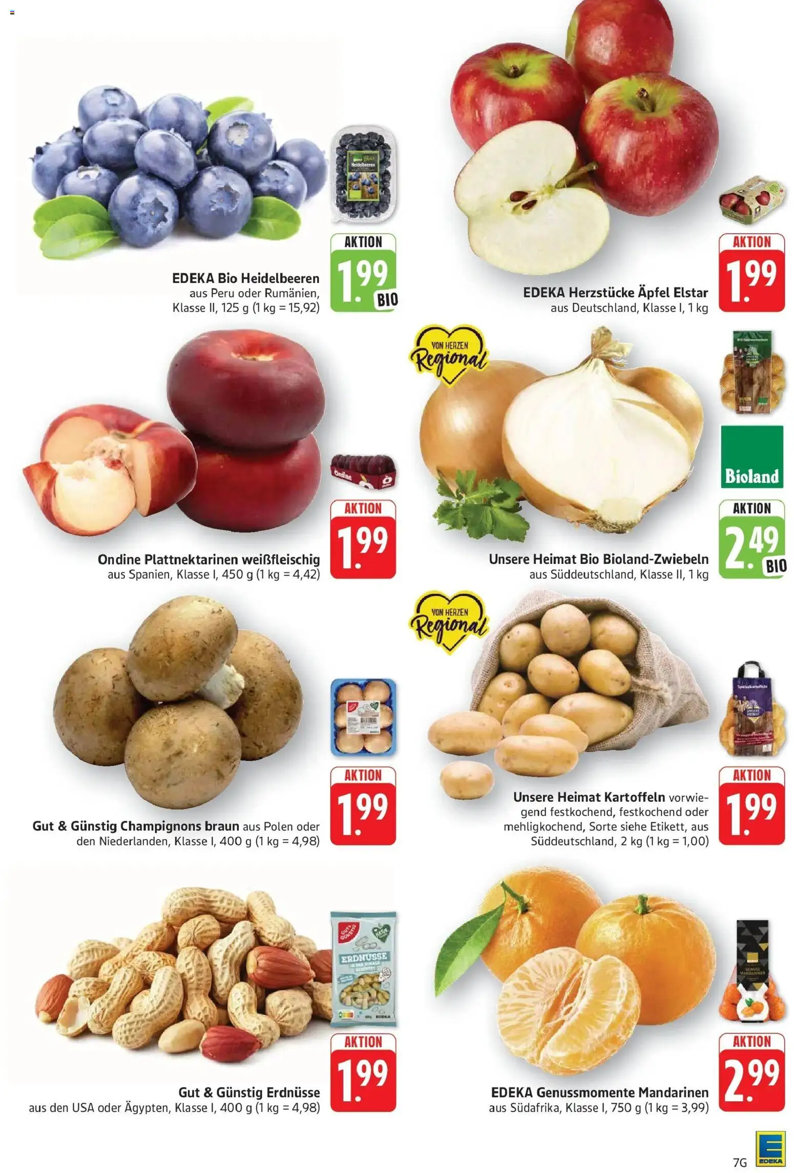 Edeka Prospekt Göppingen (ab 07.09.2026) » Angebote Online | Seite: 7 | Produkte: Äpfel, Mandarinen, Heidelbeeren, Kartoffeln