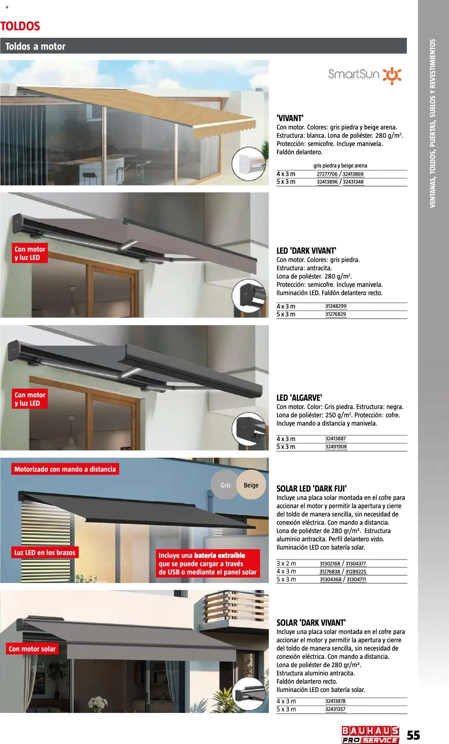 Bauhaus ProService │ válido desde el 11/05/2026 | Página: 55 | Productos: Luz LED, USB, Iluminación, Batería
