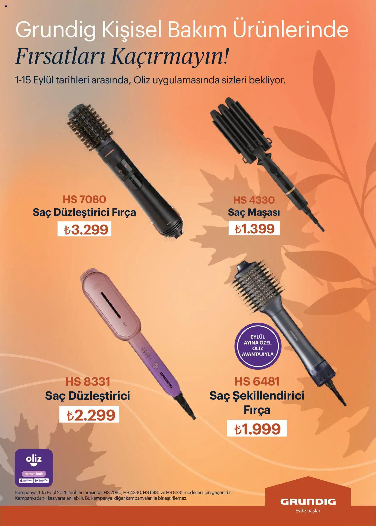 Arçelik Katalog - 01 Eylül 2026 tarihinden itibaren geçerlidir | Sayfa: 102 | Ürünler: Saç maşası, Saç düzleştirici, Fırça