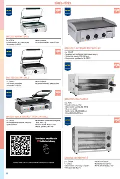 GPG2201 DUPLA BORDÁZOTT KONTAKTGRILL, Csz.: 143132, • Rozsdamentes acél keret, öntöttvas grillező felület, • Külön beállítható hőfokszabályozók, max. 300°C-ig, • Grillező felület: 483x225 mm, • Méret: 200x570x360 mm - amely érvényes a következő dátumtól: 2025.02.17. | Oldal: 56