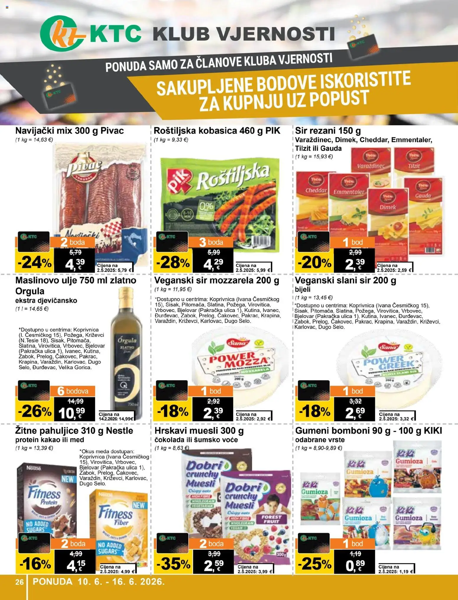 KTC katalog | vrijedi od 10.06.2026 | Stranica: 26 | Proizvodi: Šumsko voće, Med, Čokolada, Kakao