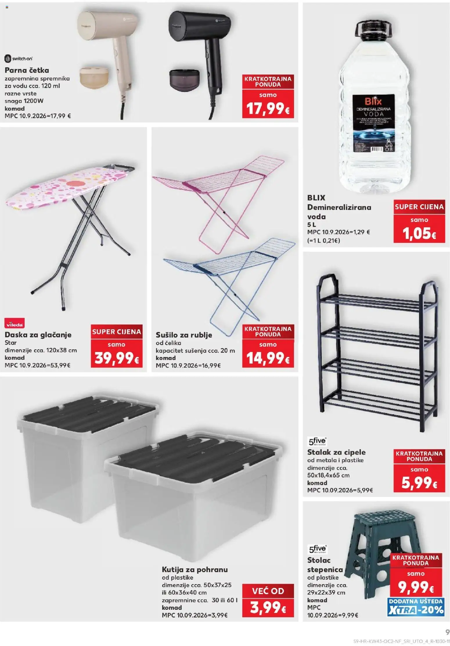 Kaufland HR akciós ujság - amely érvényes a következő dátumtól: 2026.10.21. | Oldal: 9 | Termékek: Párna, Switch, Vileda