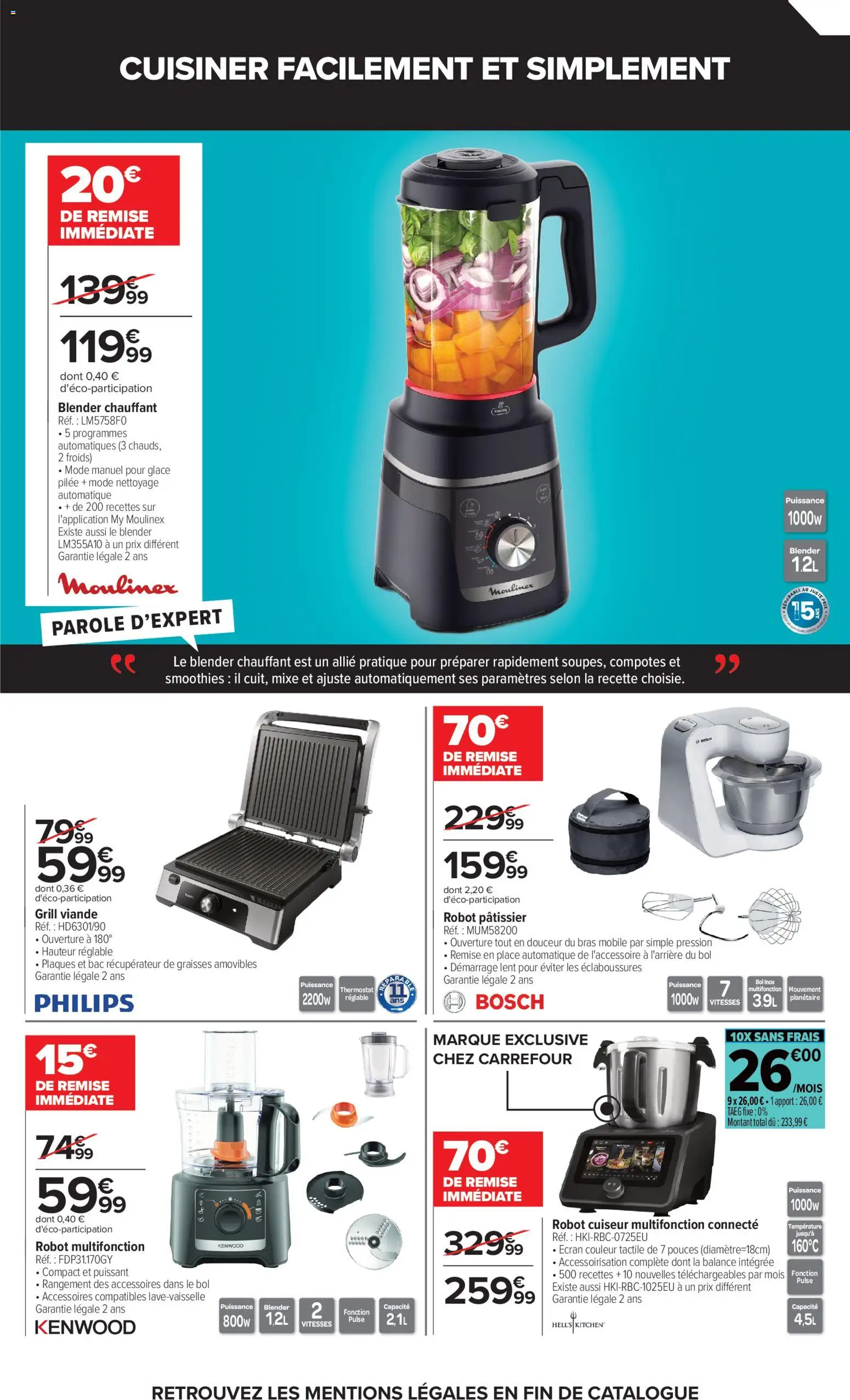 {H1} | Page: 5 | Produits: Robot, Bol, Robot pâtissier, Viande