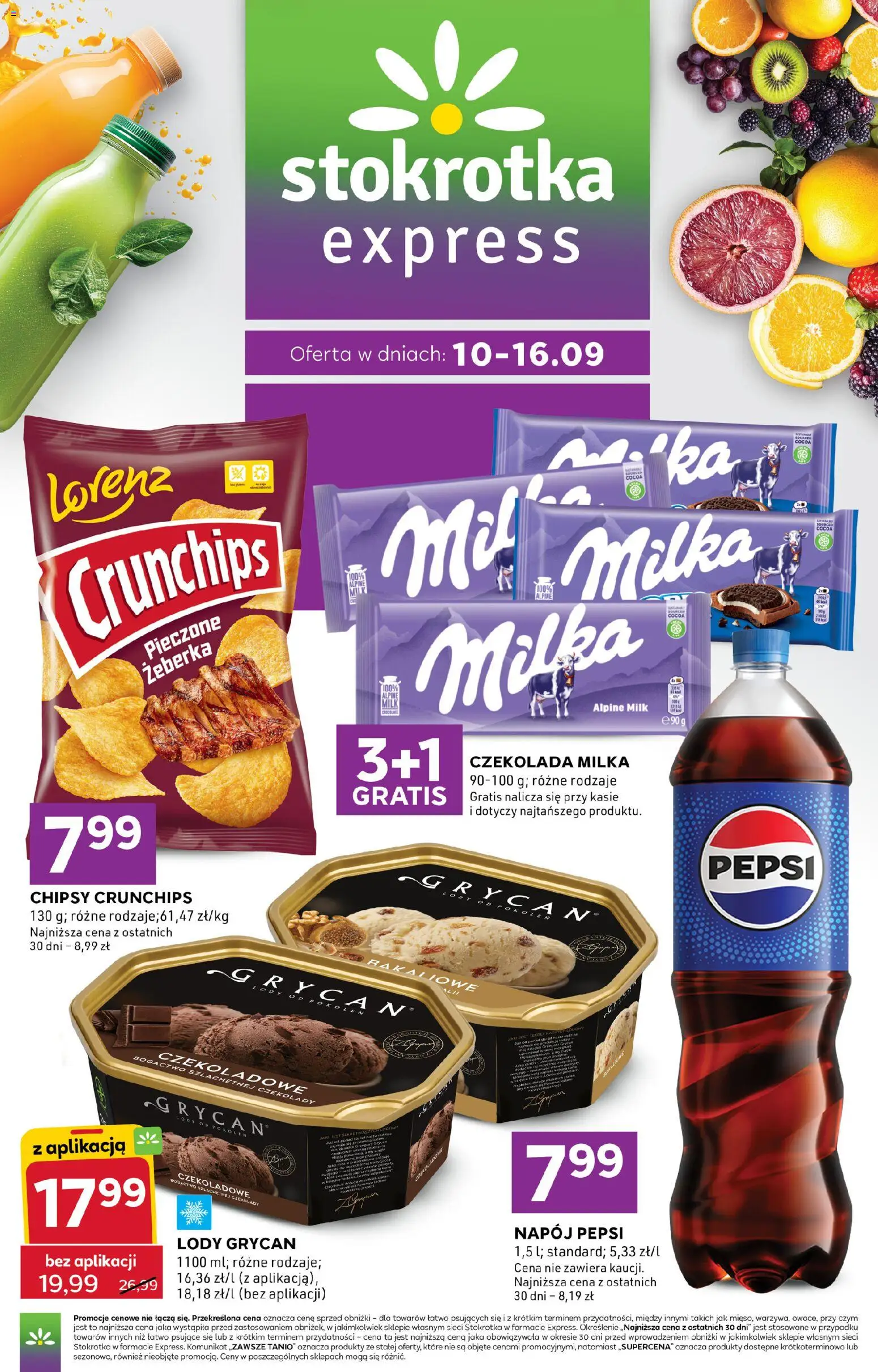 Stokrotka gazetka - Express od 10.09.2026 | Strona: 1 | Produkty: Czekolada milka, Milka, Czekolada, Lody