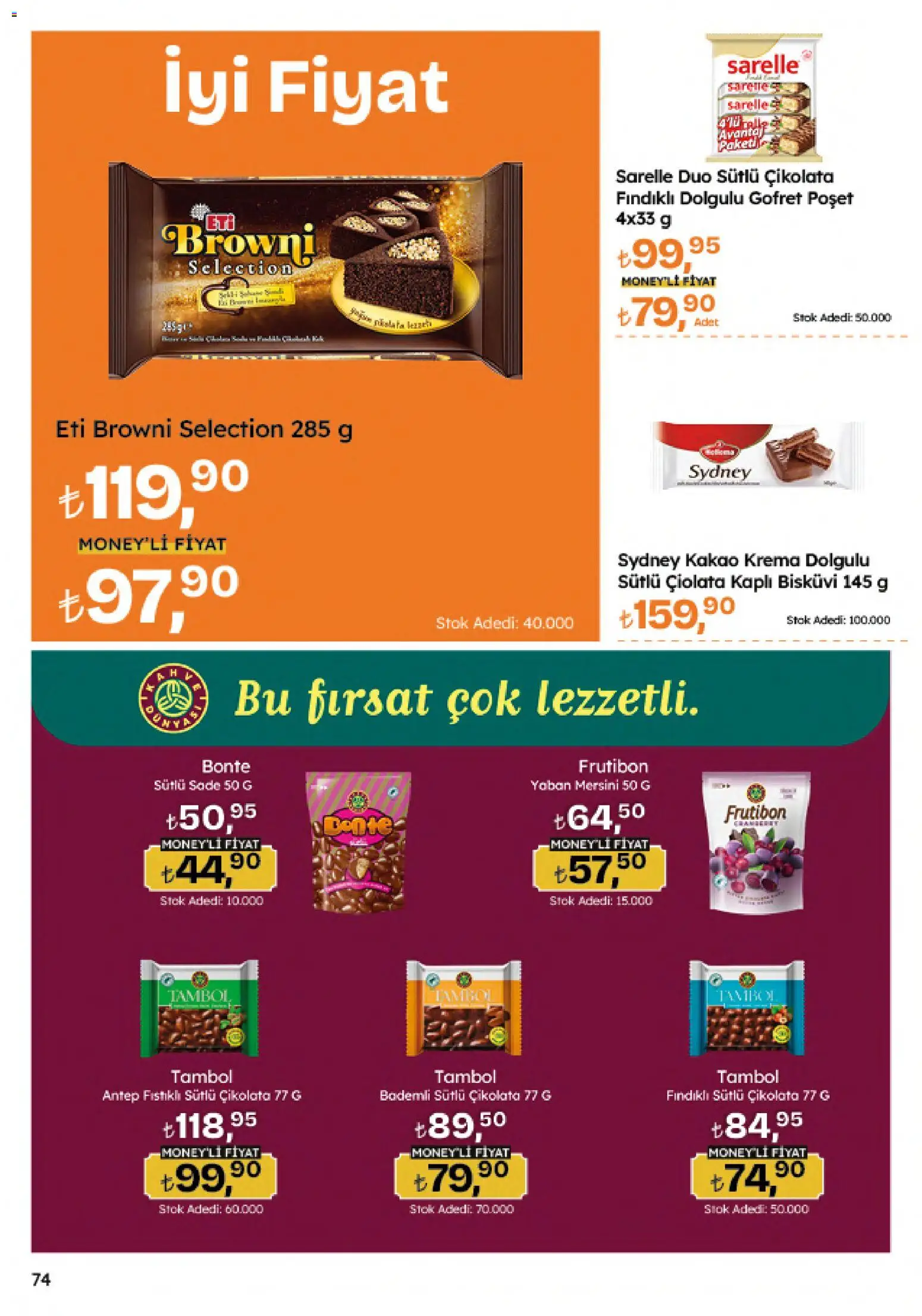 Migros Katalog - 5M Migroskop Dijital - 09 Temmuz 2026 tarihinden itibaren geçerlidir | Sayfa: 74 | Ürünler: Gofret, Çikolata, Yaban mersini, Bisküvi