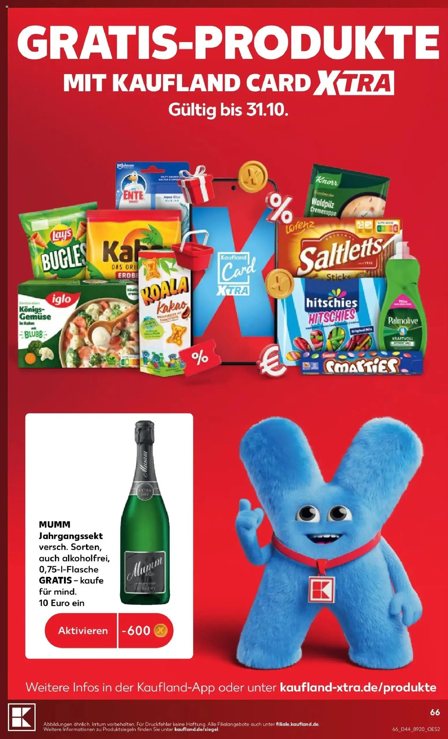 Prospekt Kaufland ab 26.10.2026 » Angebote Online zum Blättern | Seite: 66 | Produkte: Iglo, Smarties, Gemüse, Ente