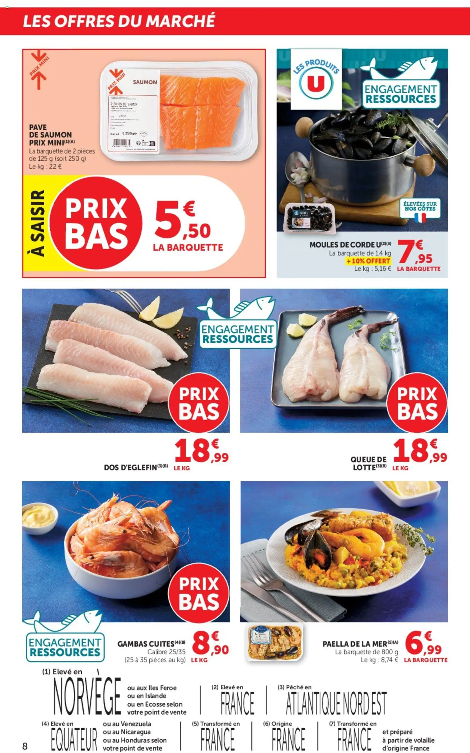 {H1} | Page: 8 | Produits: Pavé de saumon, Pêche, Volaille, Saumon