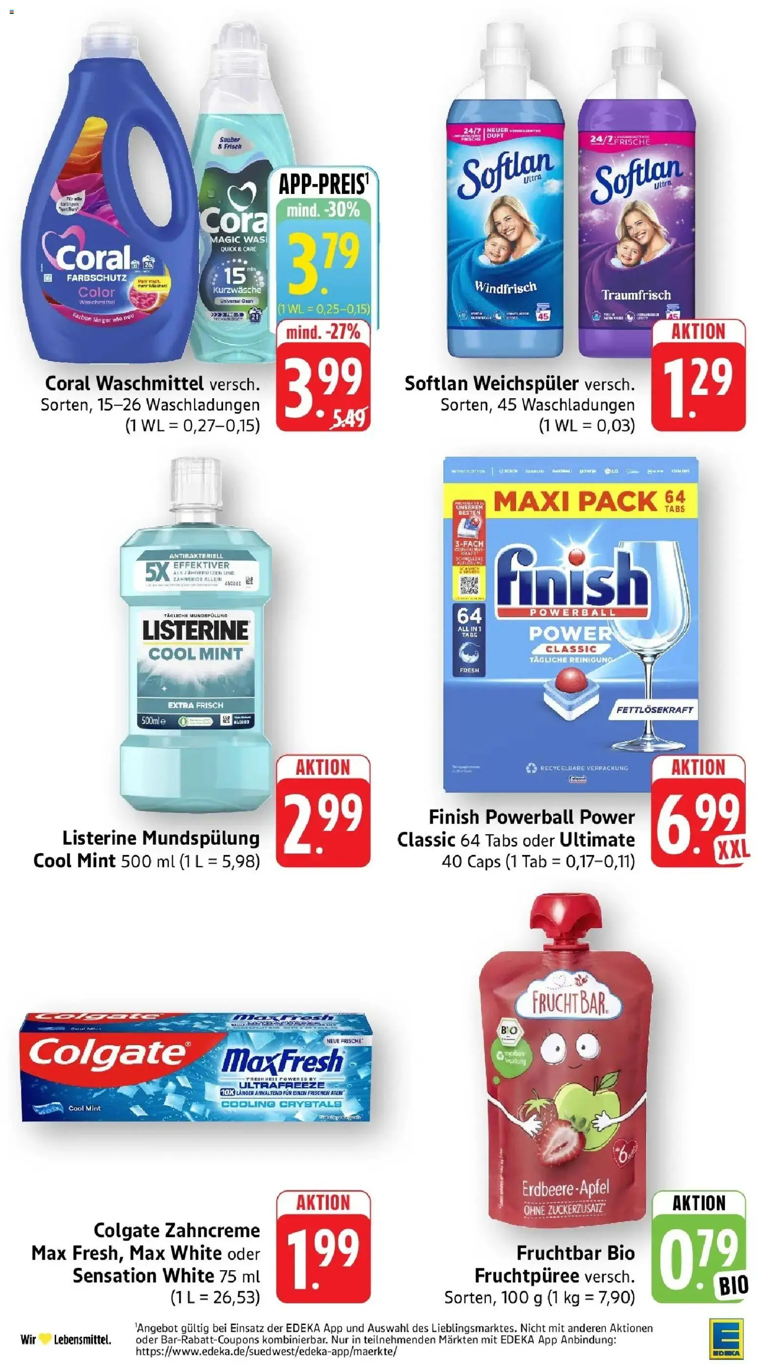 Edeka - EDEKA: Wochenangebote – gültig ab 05.07.2026 | Seite: 34 | Produkte: Coral waschmittel, Duft, Finish, Listerine