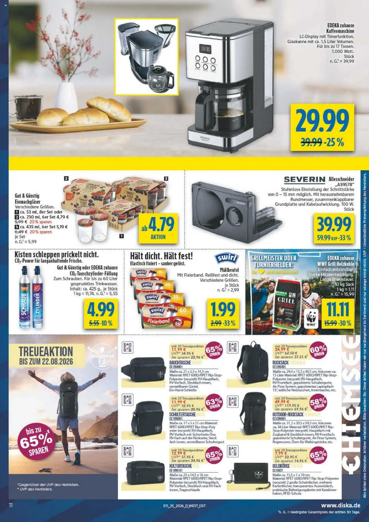 Diska - Diska Angebote Bayern KW25 – gültig ab 15.06.2026 | Seite: 15 | Produkte: Grill, Kaffeemaschine, Rucksack
