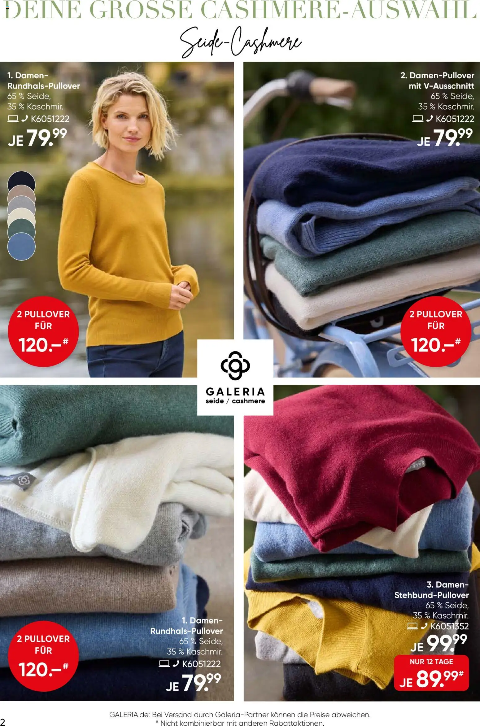 Galeria Karstadt Kaufhof Prospekt – gültig ab 16.09.2026 | Seite: 2 | Produkte: Pullover