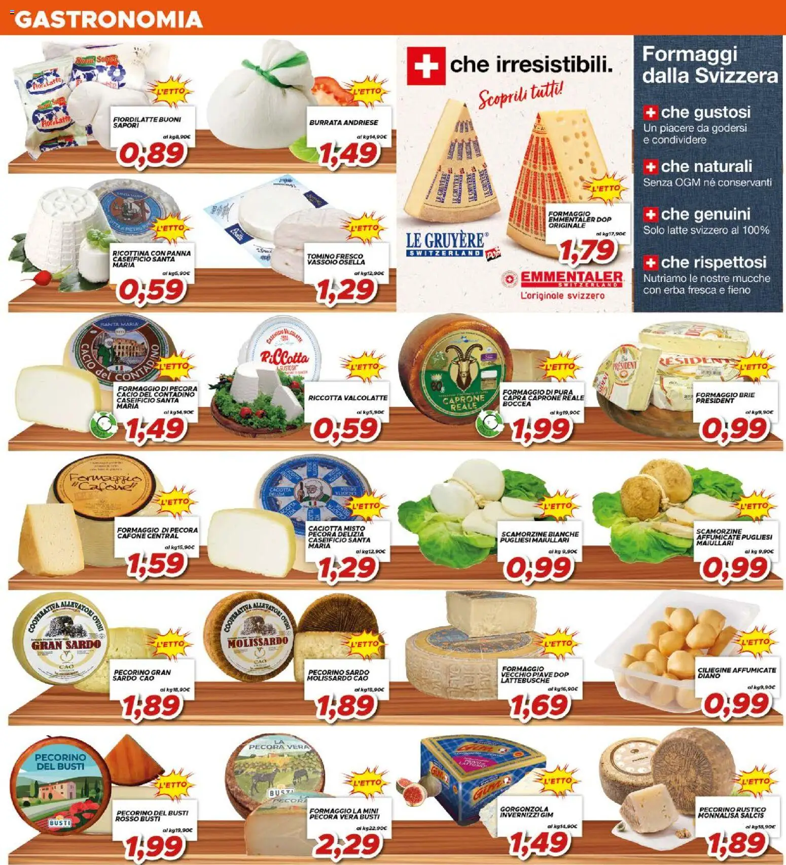 Volantino Ma Supermercati del 17.04.2026 | Pagina: 2 | Prodotti: Panna, Latte, Pecorino, Tomino