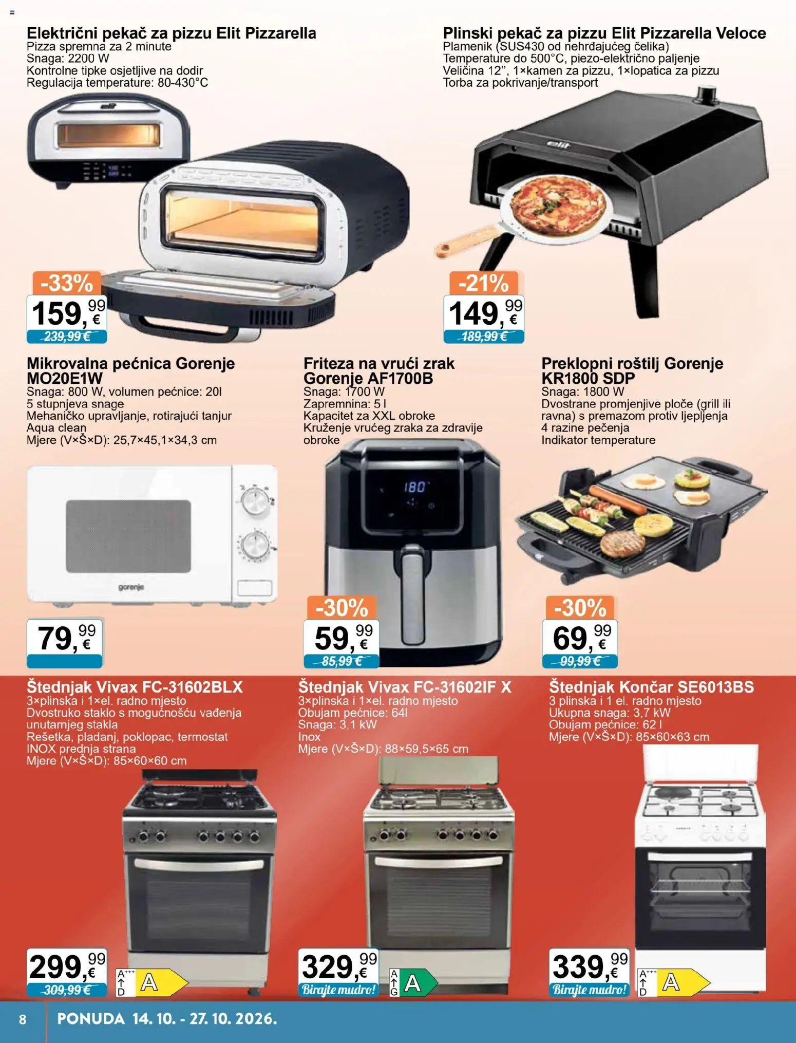 KTC katalog | vrijedi od 14.10.2026 | Stranica: 8 | Proizvodi: Roštilj, Pekac, Grill, Pećnica
