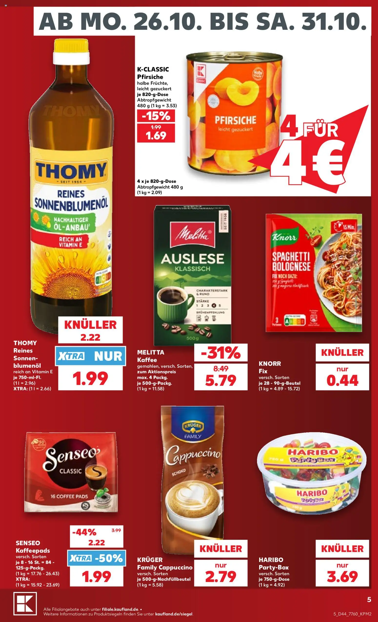 {H1} | Pagina: 5 | Producten: Spaghetti, Pads, Cappuccino