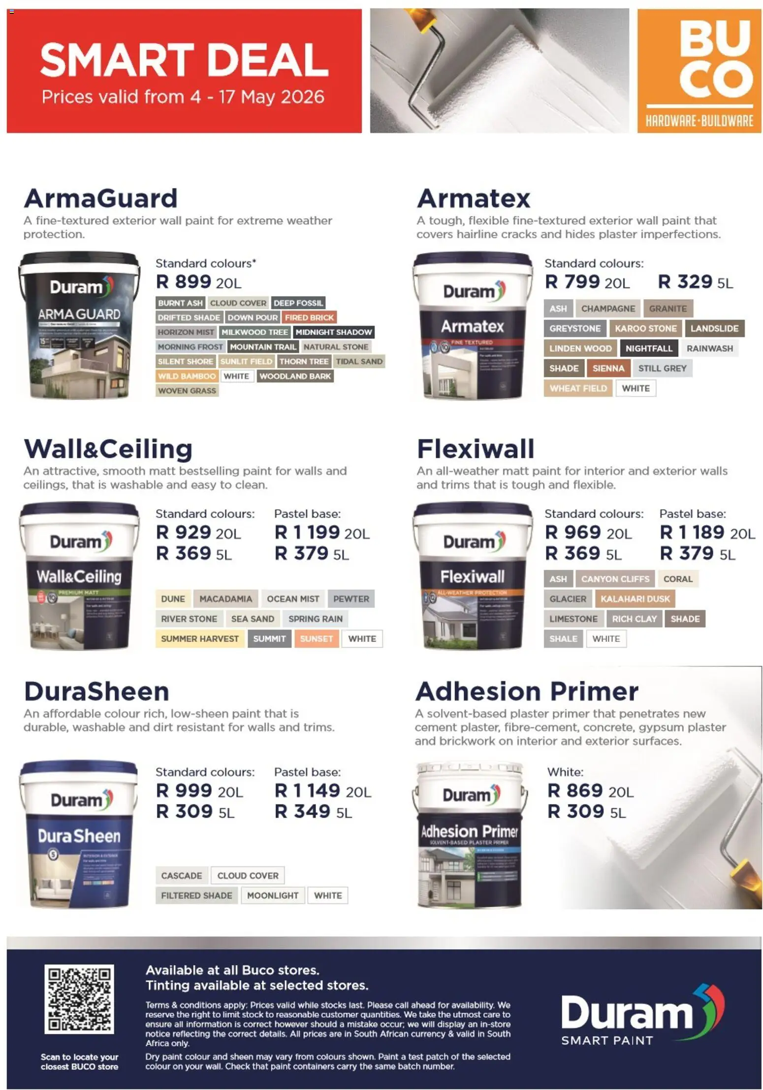 New BUCO catalogue – valid from 04.05.2026 | Page: 1 | Products: Primer, Plaster primer, Stock, Cement