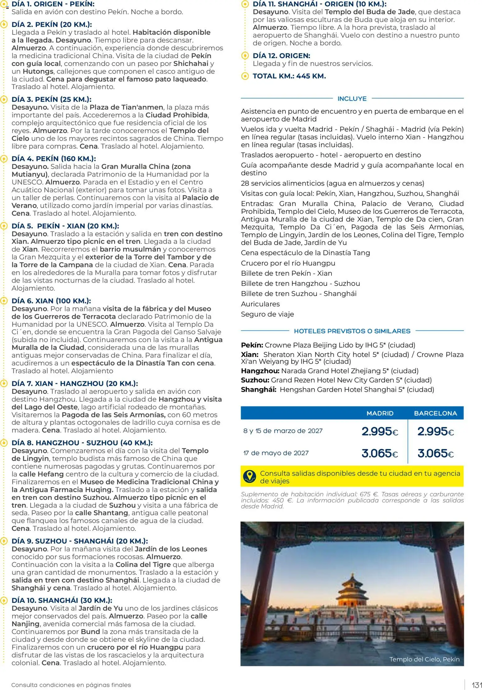 Viajes El Corte Inglés Club de Vacaciones otoño primavera │ válido desde el 01/09/2026 | Página: 131