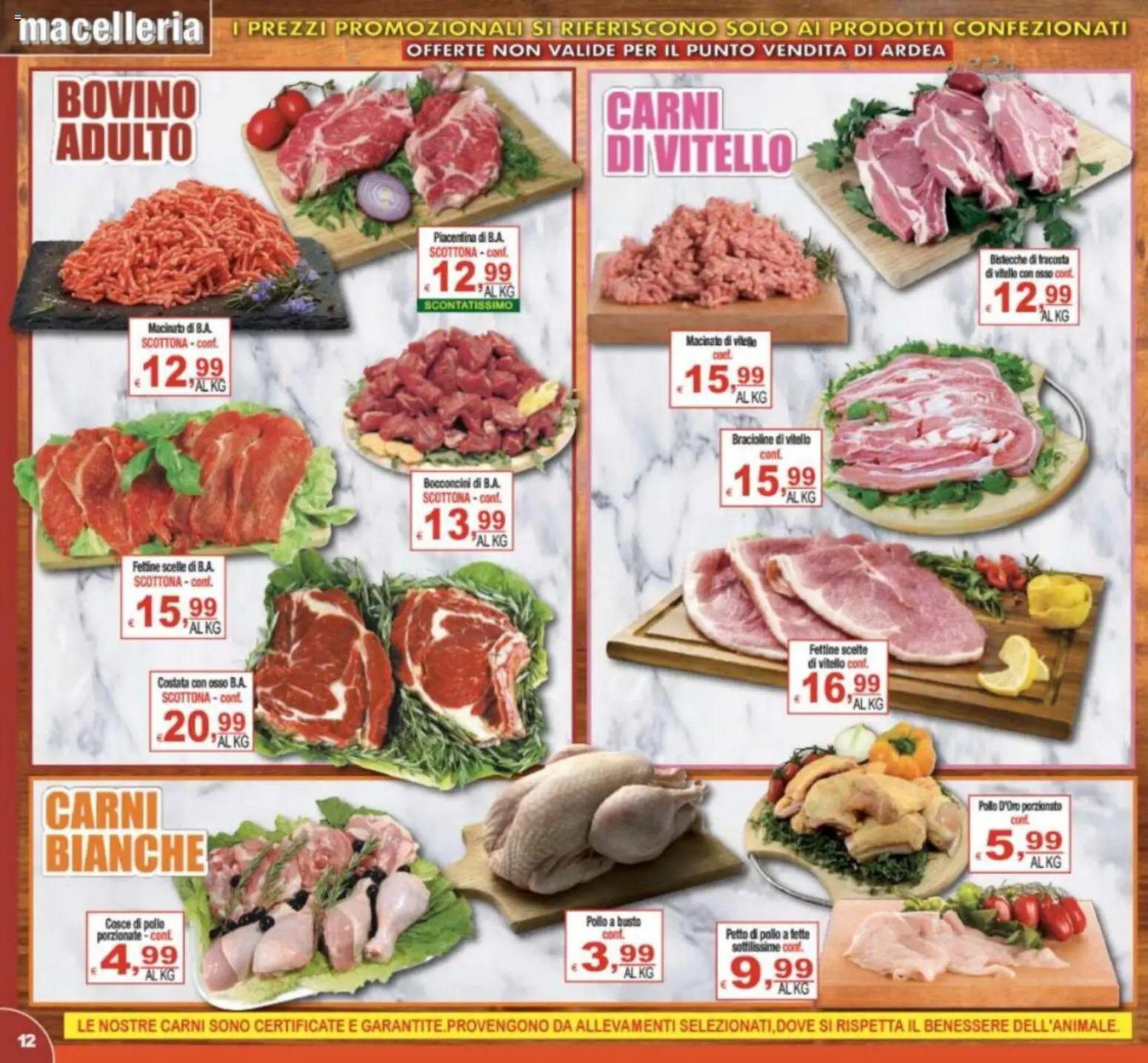 Volantino CTS del 08.05.2026 | Pagina: 12 | Prodotti: Petto di Pollo, Pollo, Cosce di pollo, Macinato