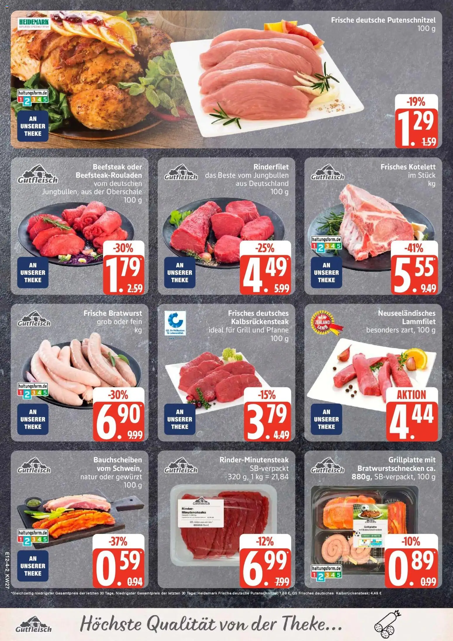 Edeka - EDEKA: Wochenangebote – gültig ab 28.06.2026 | Seite: 4 | Produkte: Grill, Theke, Bratwurst, Putenschnitzel