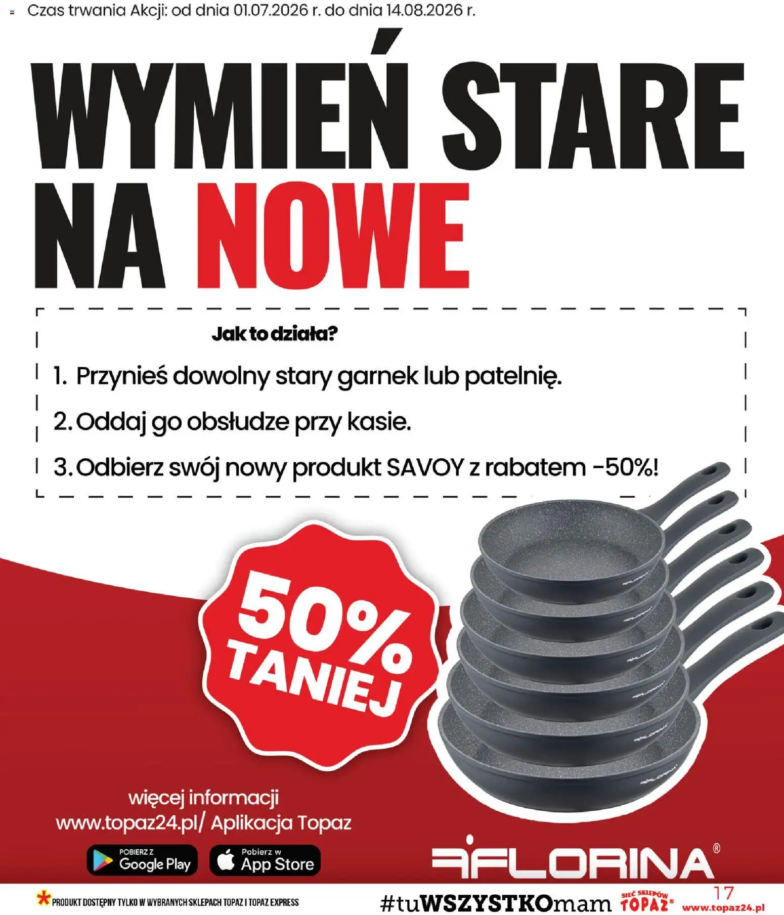 Topaz gazetka od 23.07.2026 | Strona: 17 | Produkty: Garnek