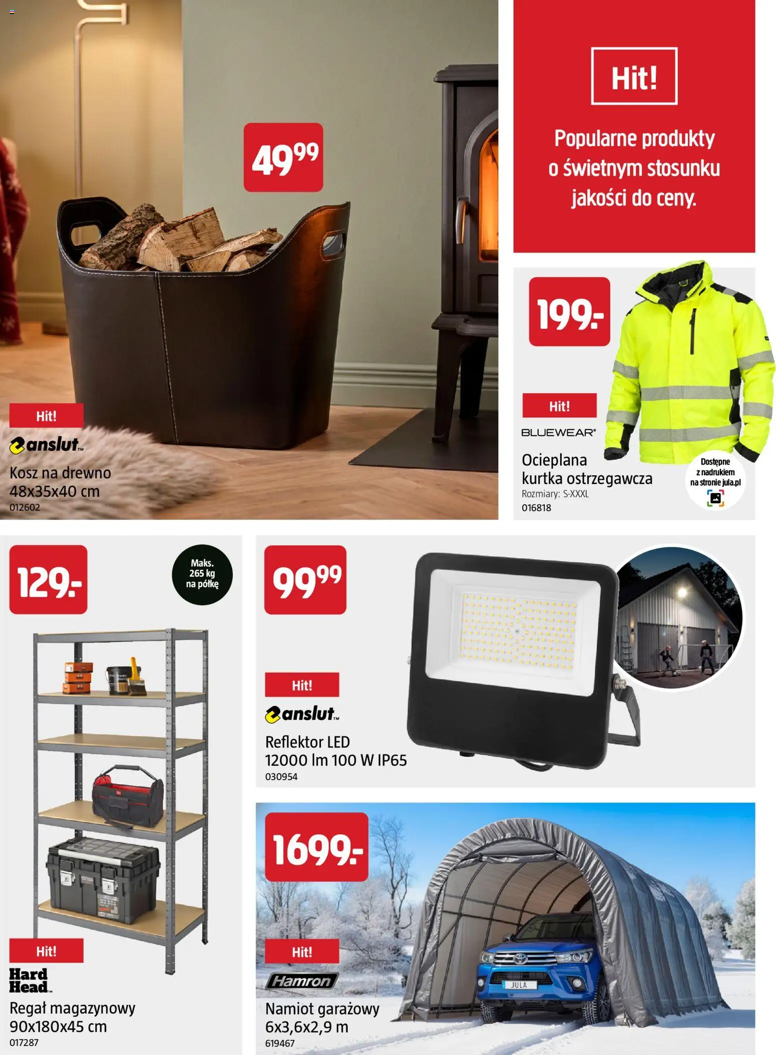 Jula gazetka - Zorganizuj całe Święta w niskich cenach od 22.10.2026 | Strona: 9 | Produkty: Regał magazynowy, Kurtka, Kosz, Regał