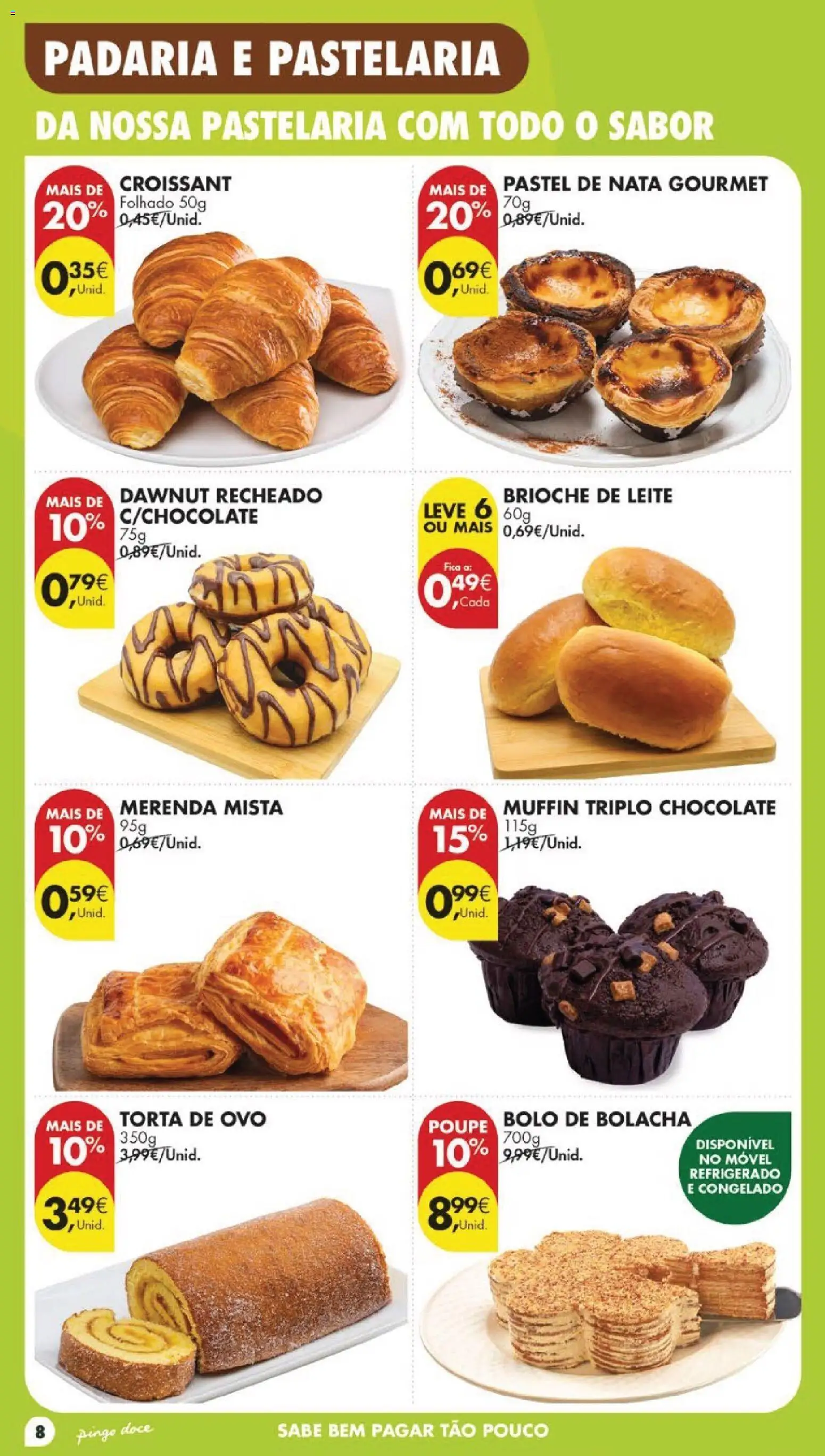Pingo Doce Poupe Esta Semana Lojas Grandes │ válido de 22/09/2026 | Página: 8 | Produtos: Croissant, Brioche, Leite, Chocolate