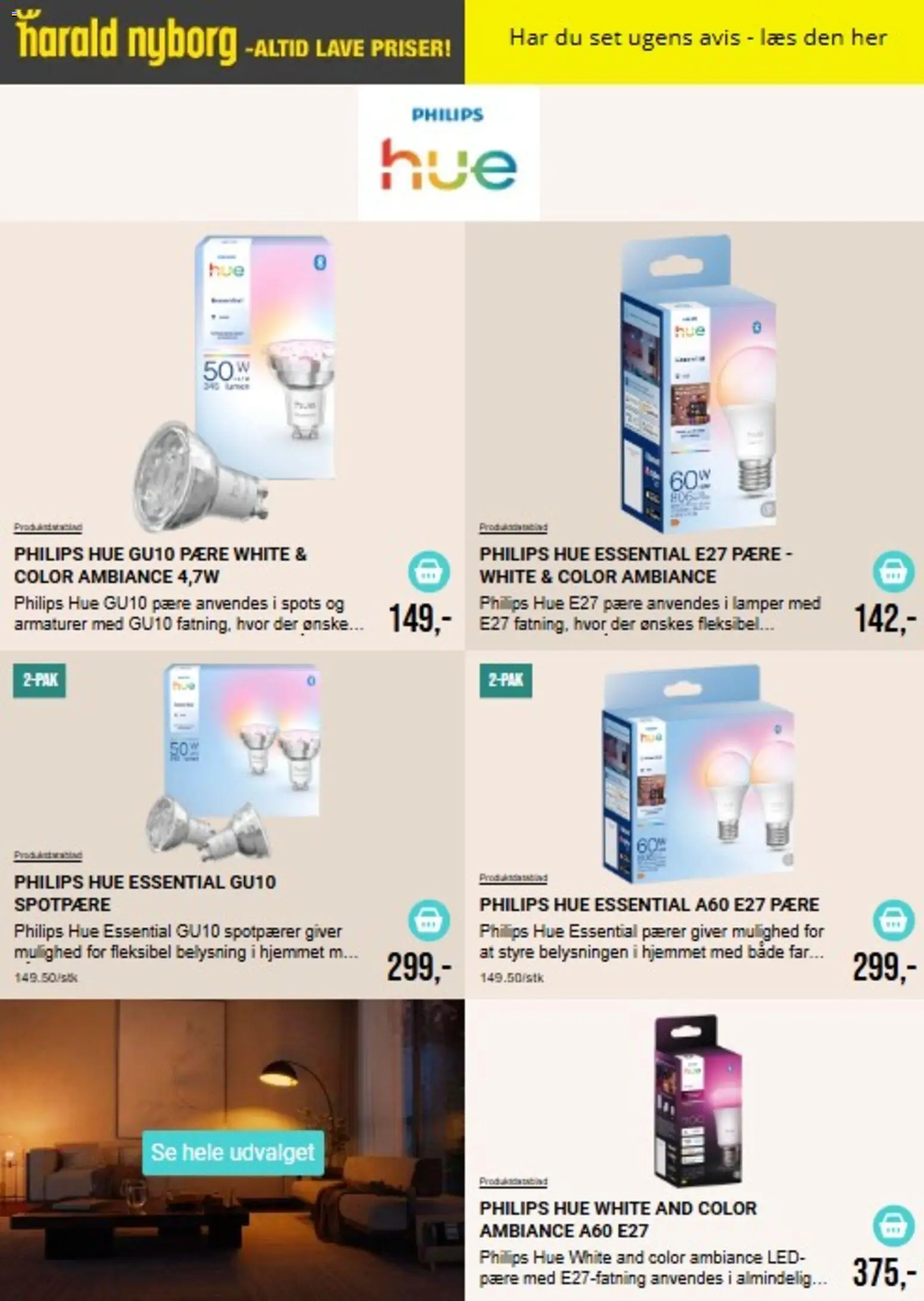 Harald Nyborg tilbudsavis – gyldig fra 27/10/2026 | Side: 7 | Produkter: Philips Hue, Pærer, Hue