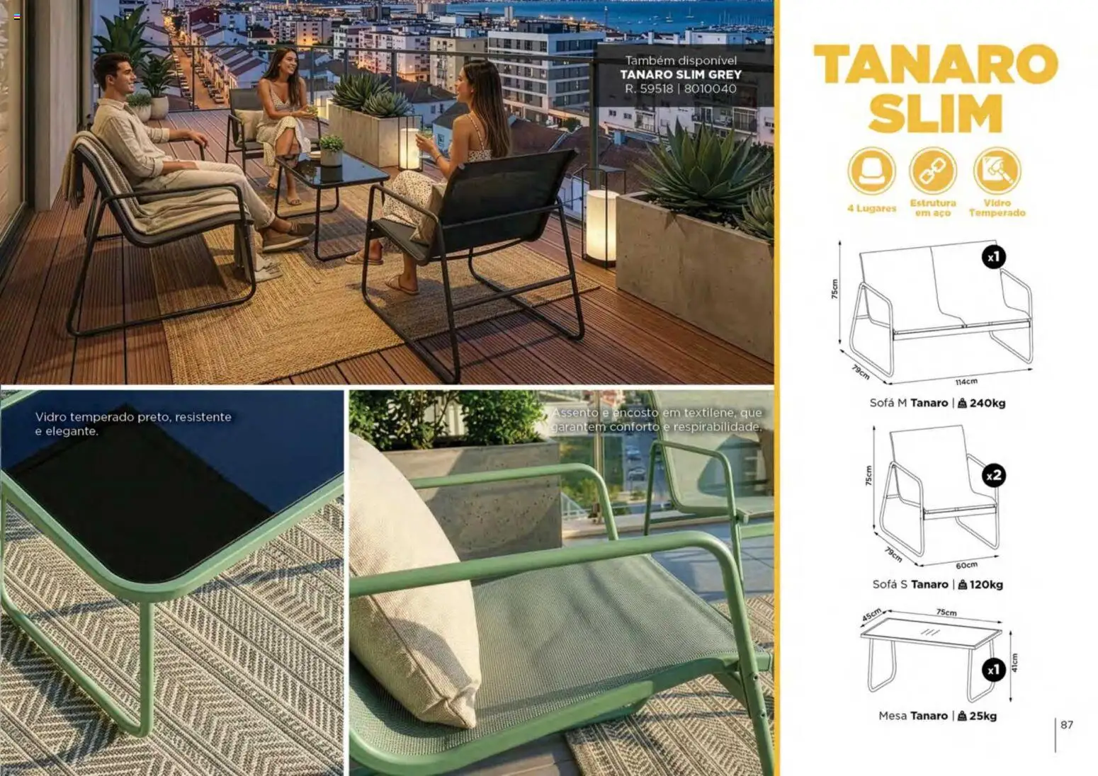 Espaço Casa folheto Ar Livre 2026 │ válido de 07.03.2026 | Página: 87 | Produtos: Sofá, Mesa