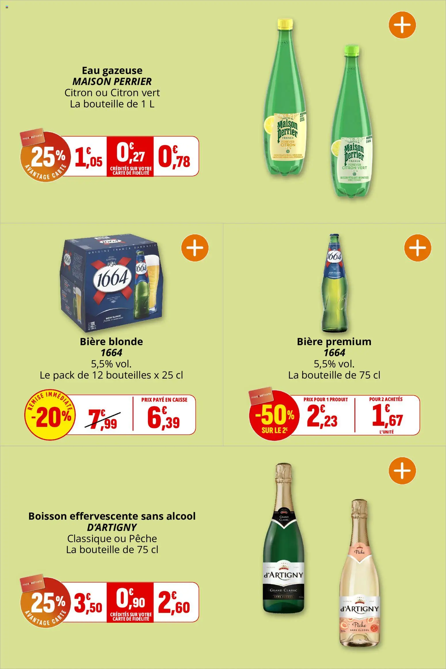 {H1} | Page: 10 | Produits: Citron, Citron vert, Bière blonde, Eau gazeuse