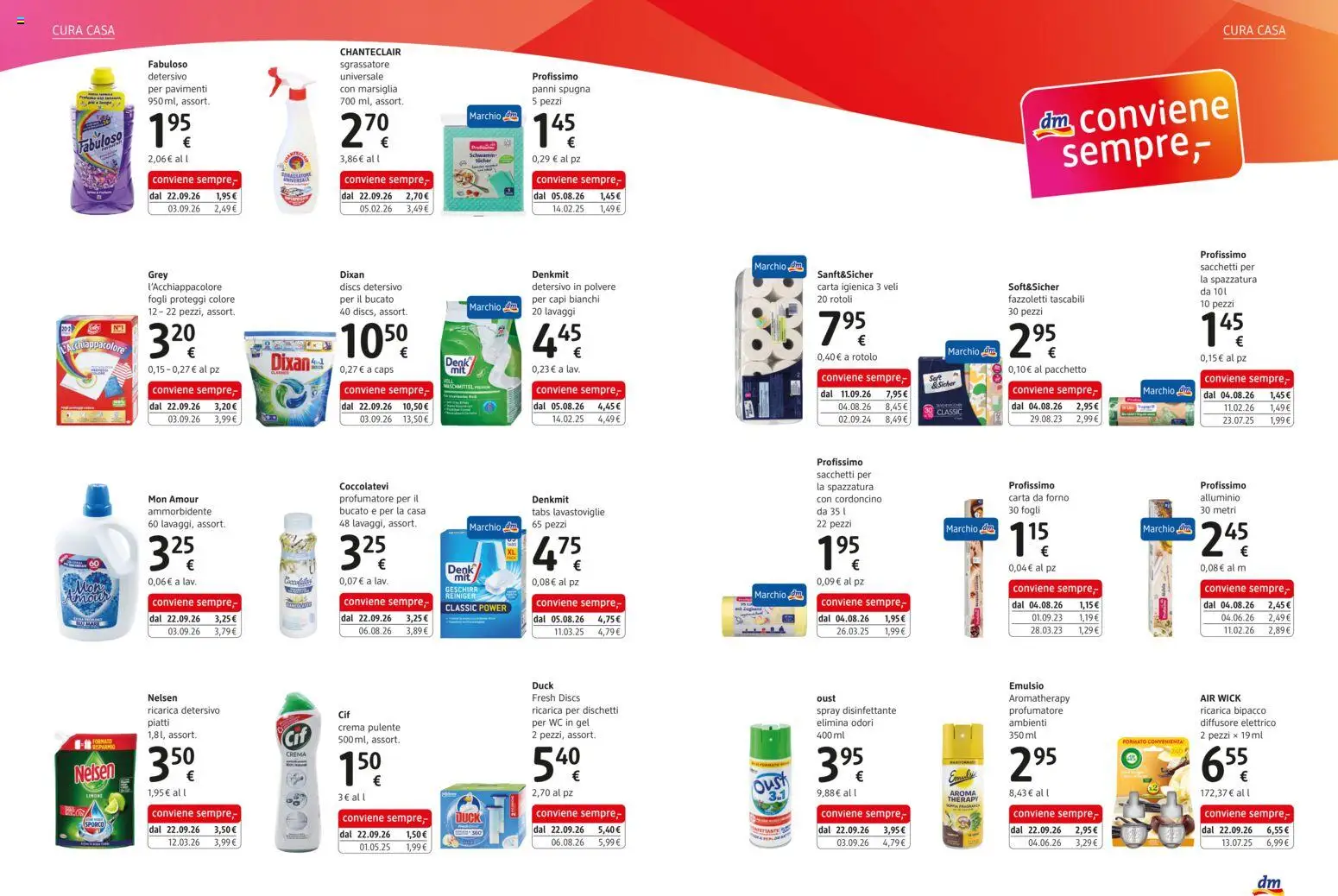 Volantino dm drogerie markt del 01/10/2026 | Pagina: 10 | Prodotti: Piatti, Fazzoletti, Sgrassatore, Lavastoviglie