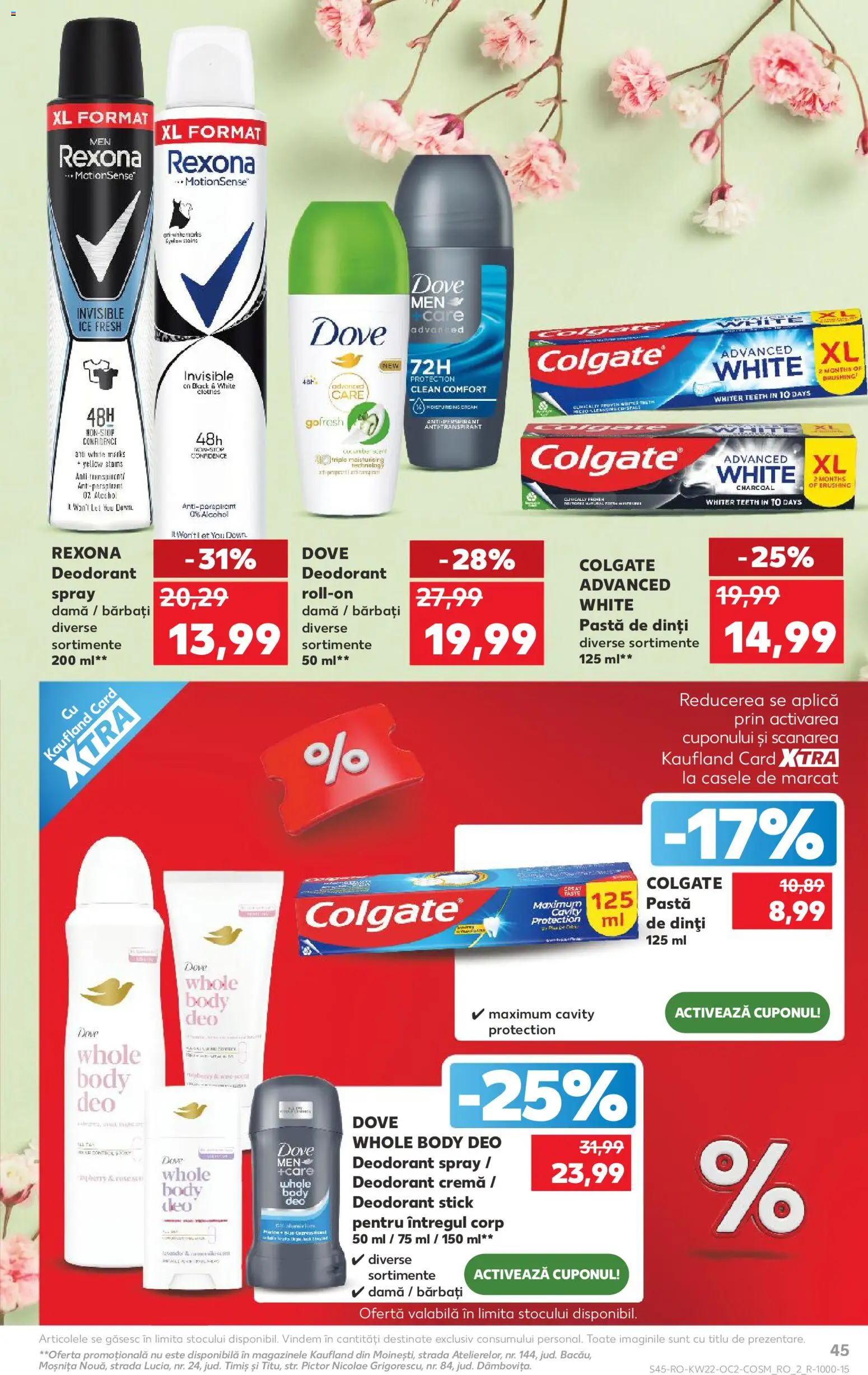 Noul catalog Kaufland – valabil de la 27.05.2026 | Pagină: 45 | Produse: Pomelo, Cremă, Deodorant, Pastă de dinți