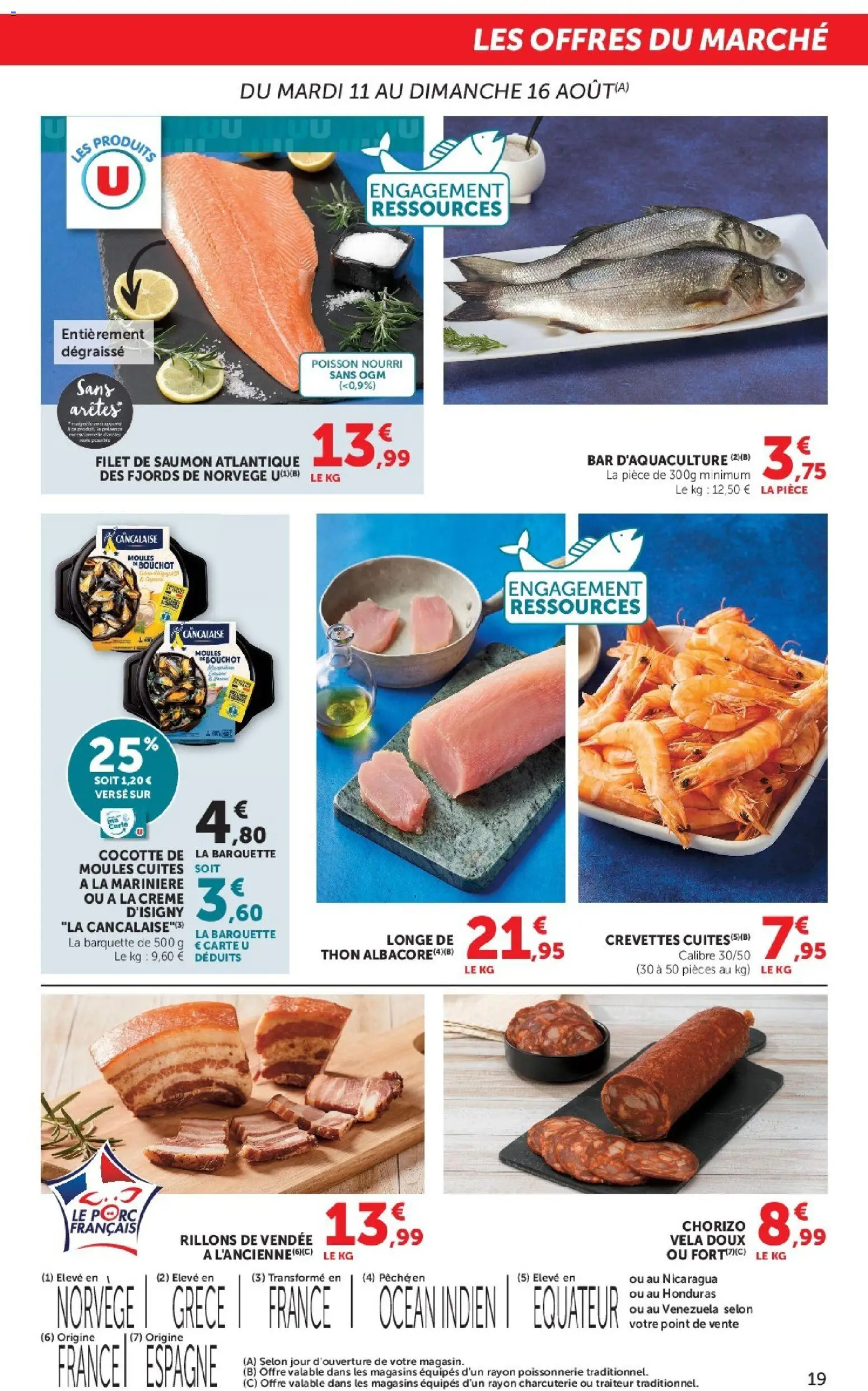 {H1} | Page: 19 | Produits: Marinière, Poissonnerie, Crevettes, Filet de saumon
