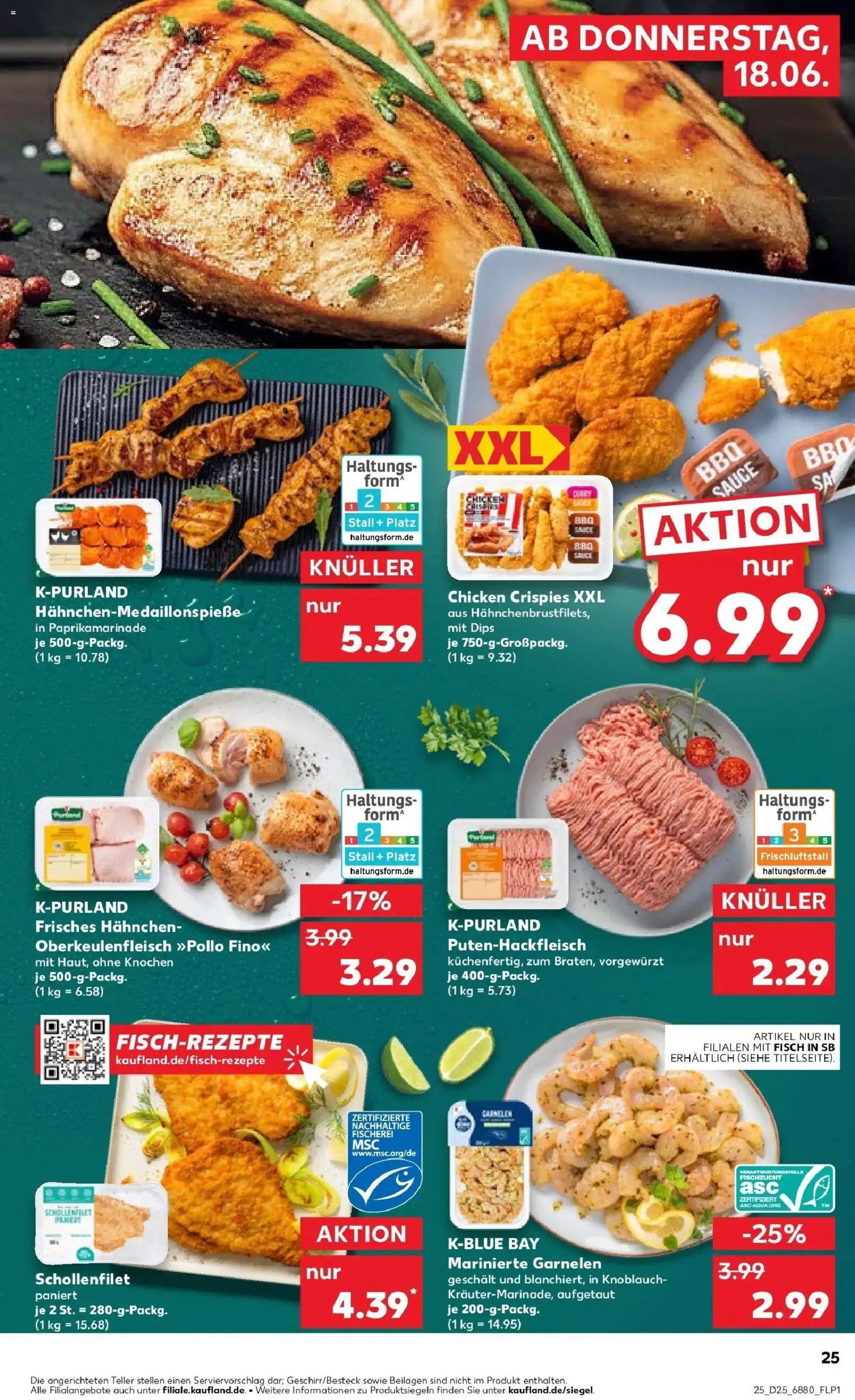Kaufland Prospekt Hermeskeil – gültig ab 14.06.2026 | Seite: 34 | Produkte: Hahnchen, Garnelen, Fisch, Knoblauch