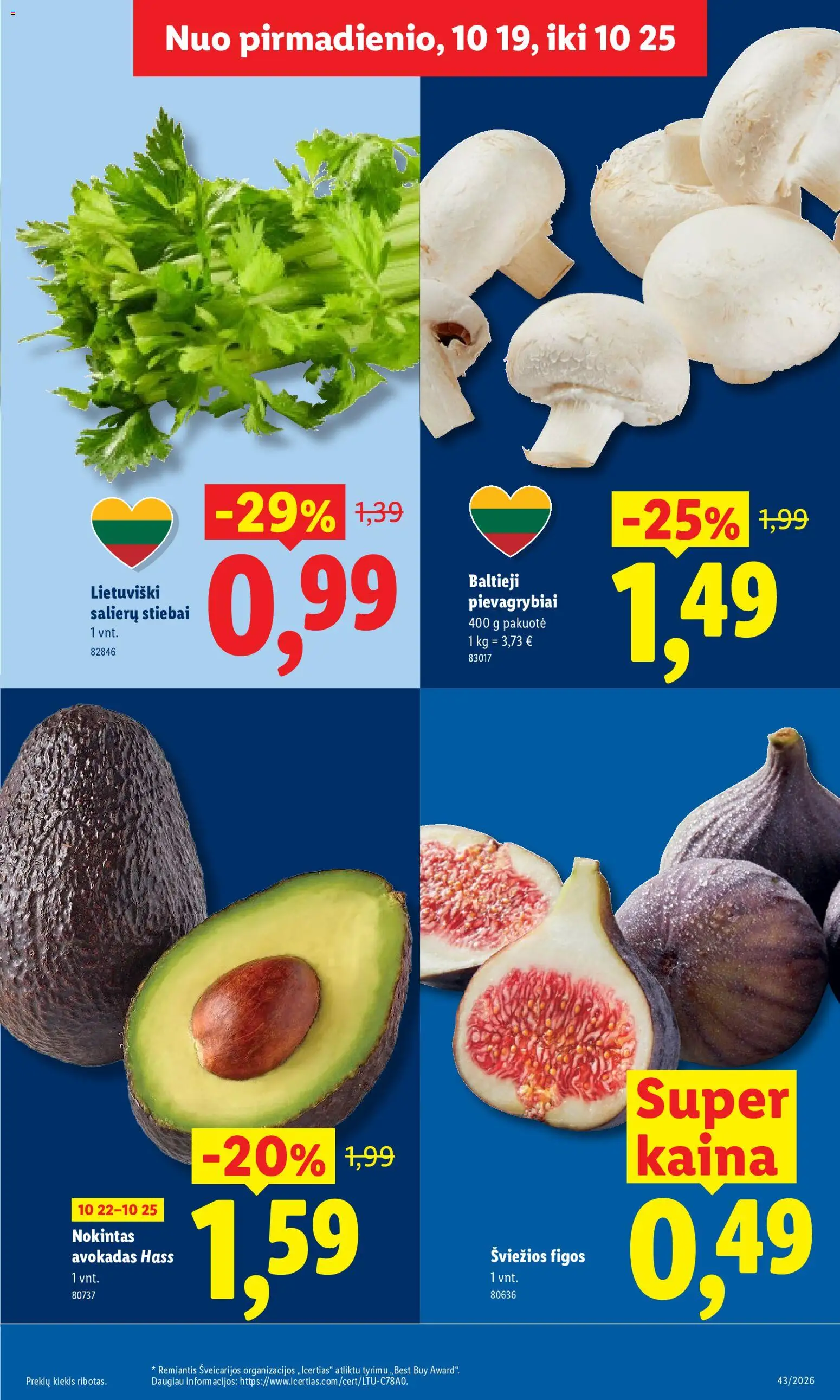 LIDL akcijos nuo 2026.10.19 | Puslapis: 5 | Prekių: Pievagrybiai
