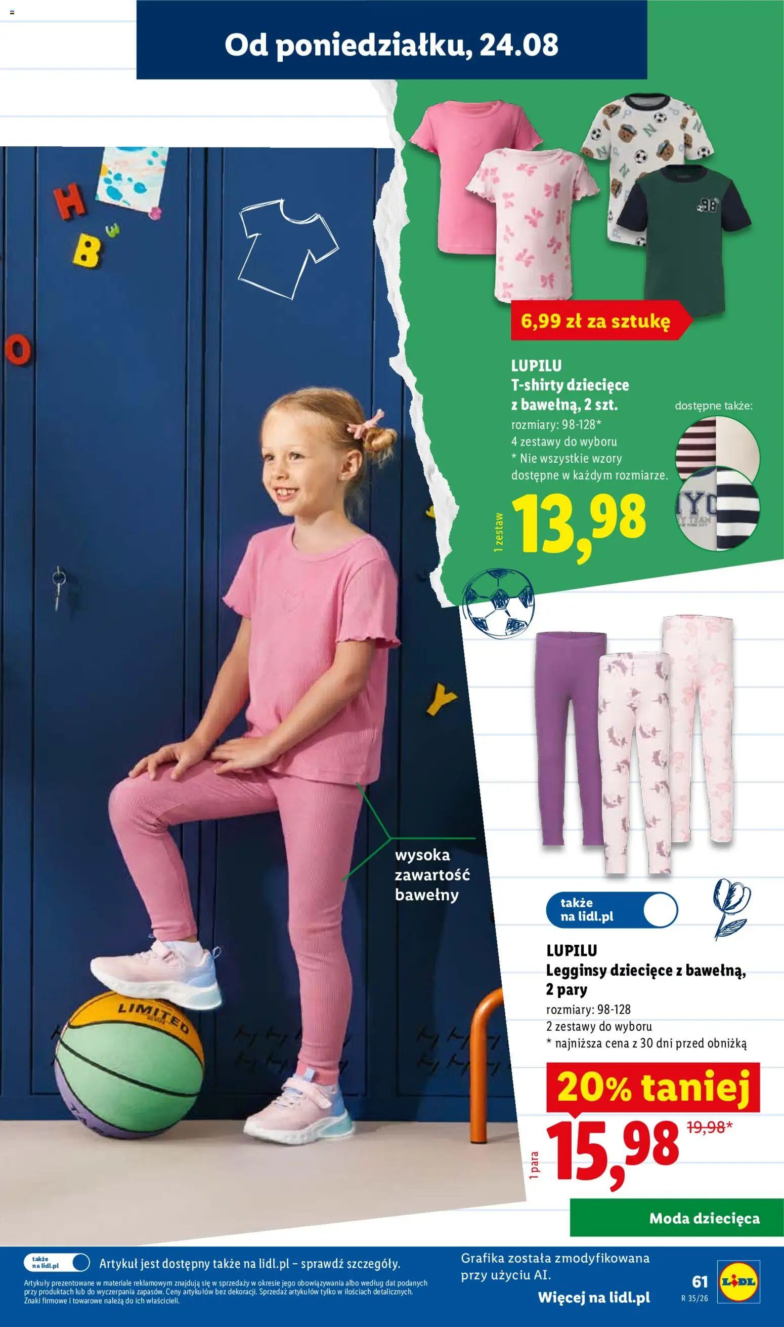 Lidl Katalog od 09.07.2026 | Strona: 61 | Produkty: Legginsy, Legginsy dziecięce
