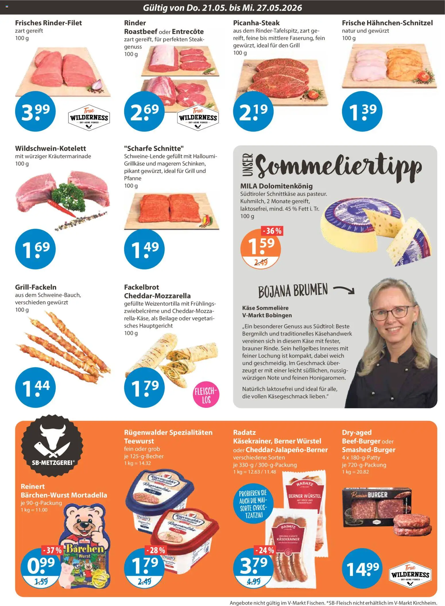 V-Markt Schwaben / Oberbayern – gültig ab 21.05.2026 | Seite: 3 | Produkte: Burger, Gyros, Wurst, Fleisch