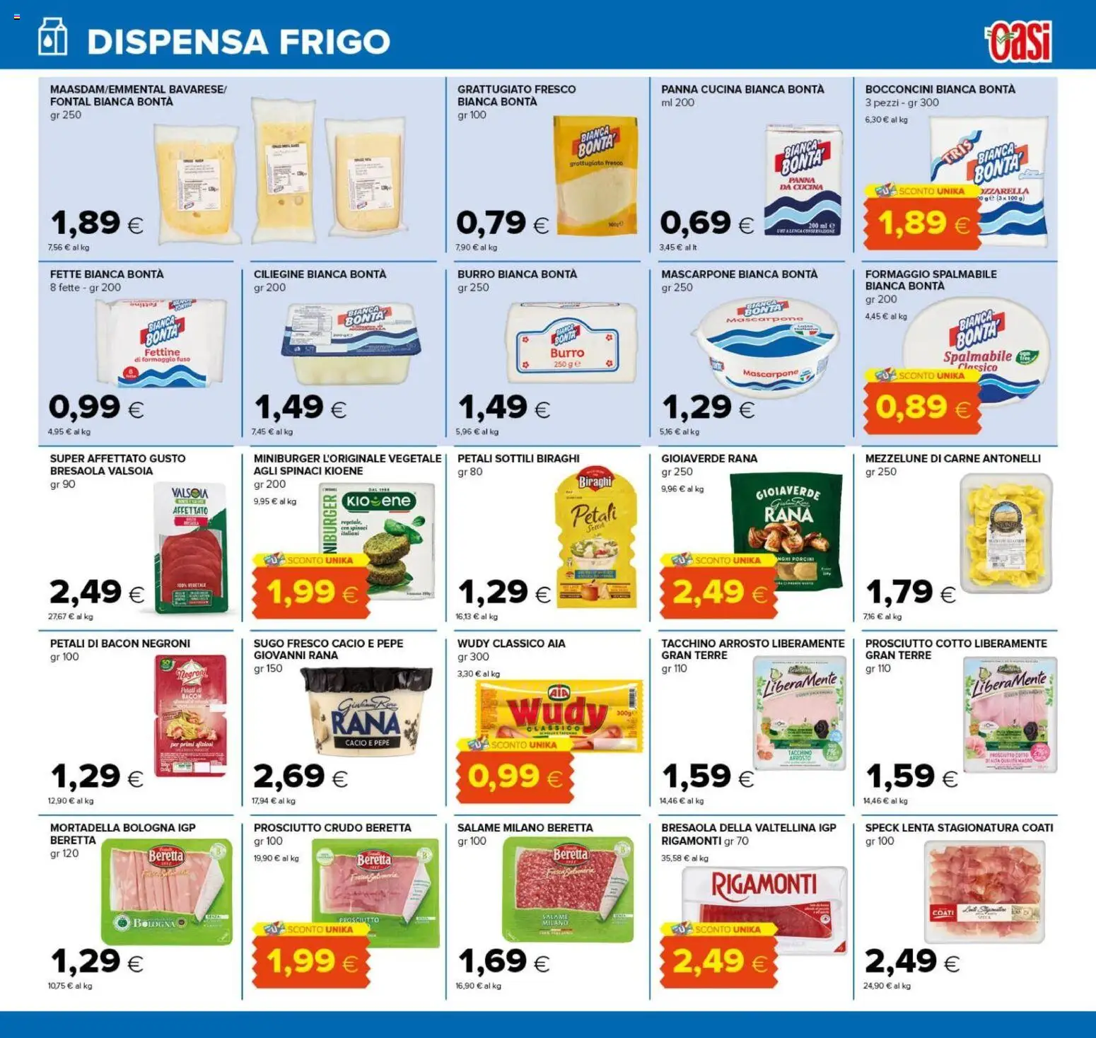 Volantino Oasi del 25/09/2026 | Pagina: 13 | Prodotti: Salame, Burro, Formaggio spalmabile, Mascarpone