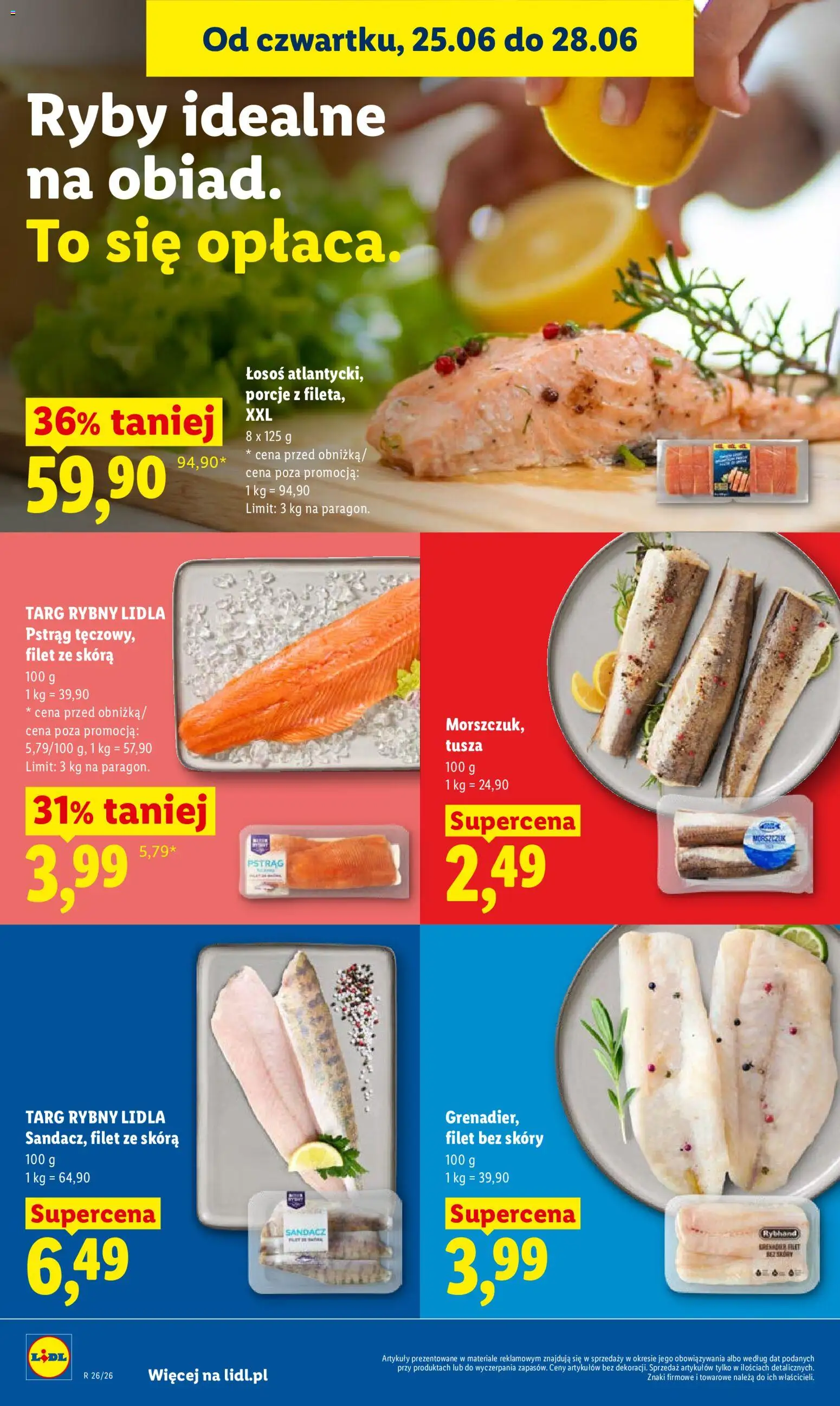 Lidl Polsko leták od 25.06.2026 | Strana: 50 | Produkty: Ryby, Losos, Filet